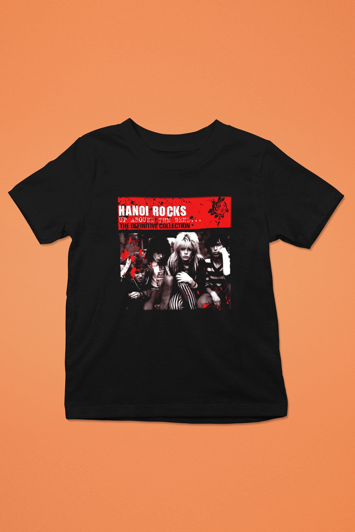 Hanoi Rocks Baskılı Siyah Unisex Çocuk Tişört