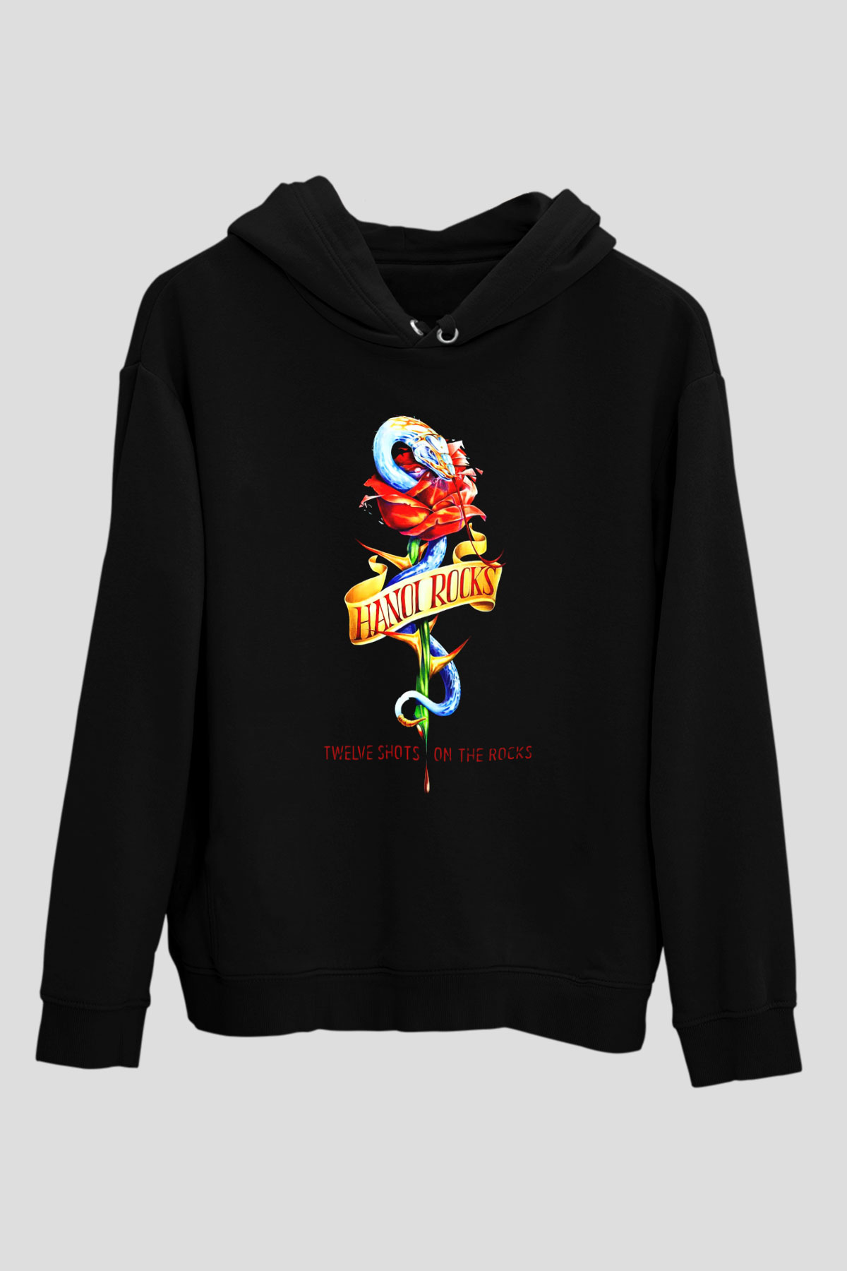 Hanoi Rocks Siyah Unisex Hoodie