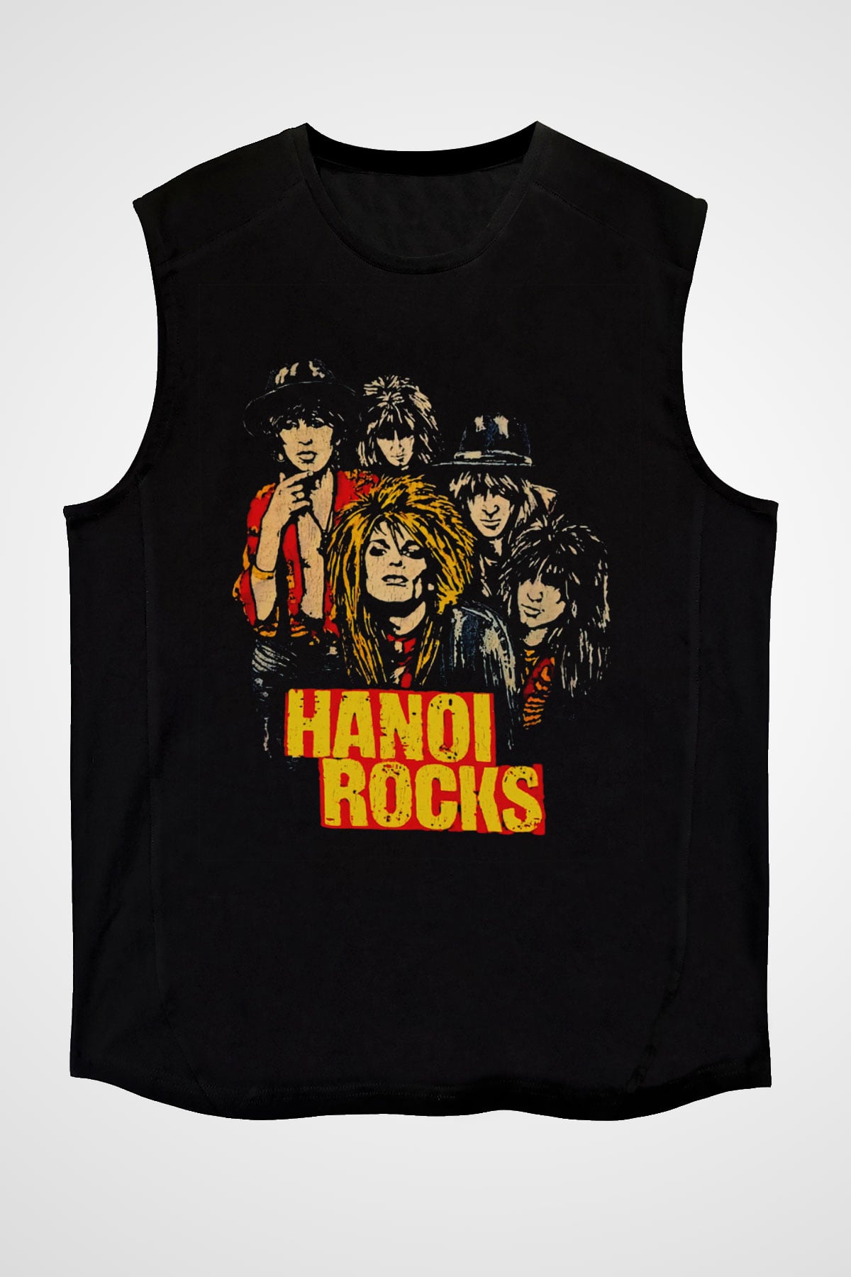 Hanoi Rocks Siyah Unisex Kolsuz Tişört