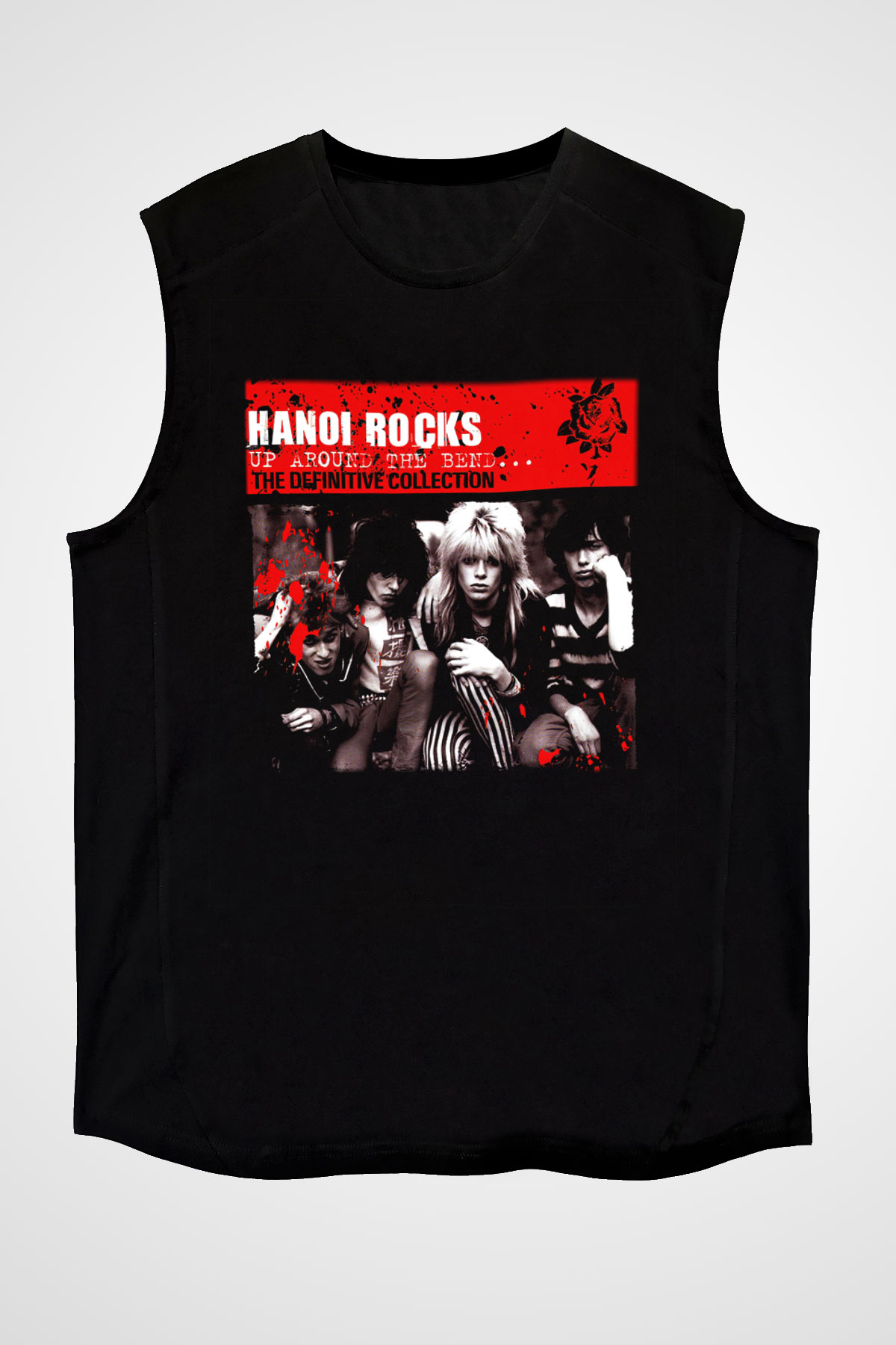 Hanoi Rocks Siyah Unisex Kolsuz Tişört
