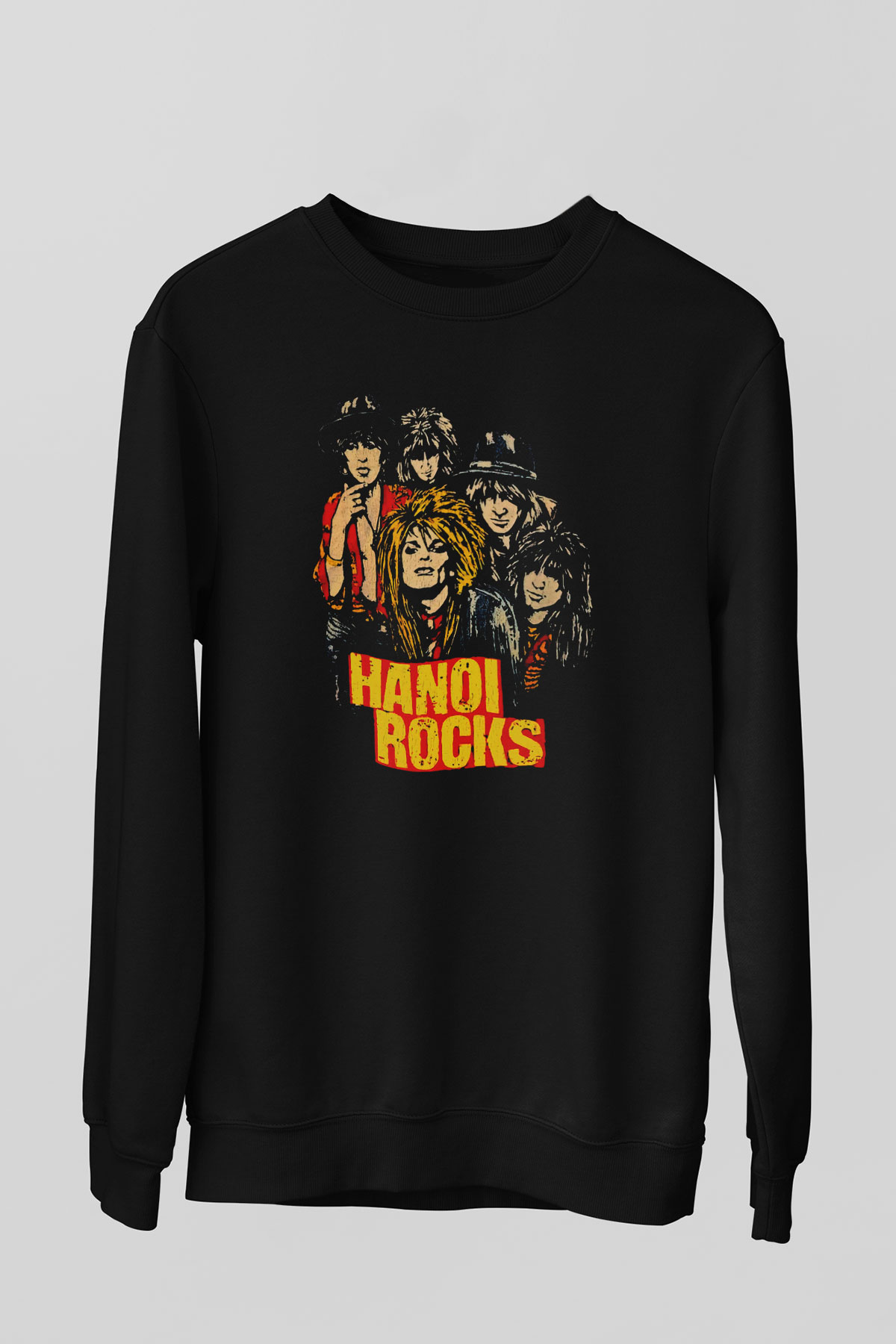 Hanoi Rocks Siyah Unisex Sweatshirt