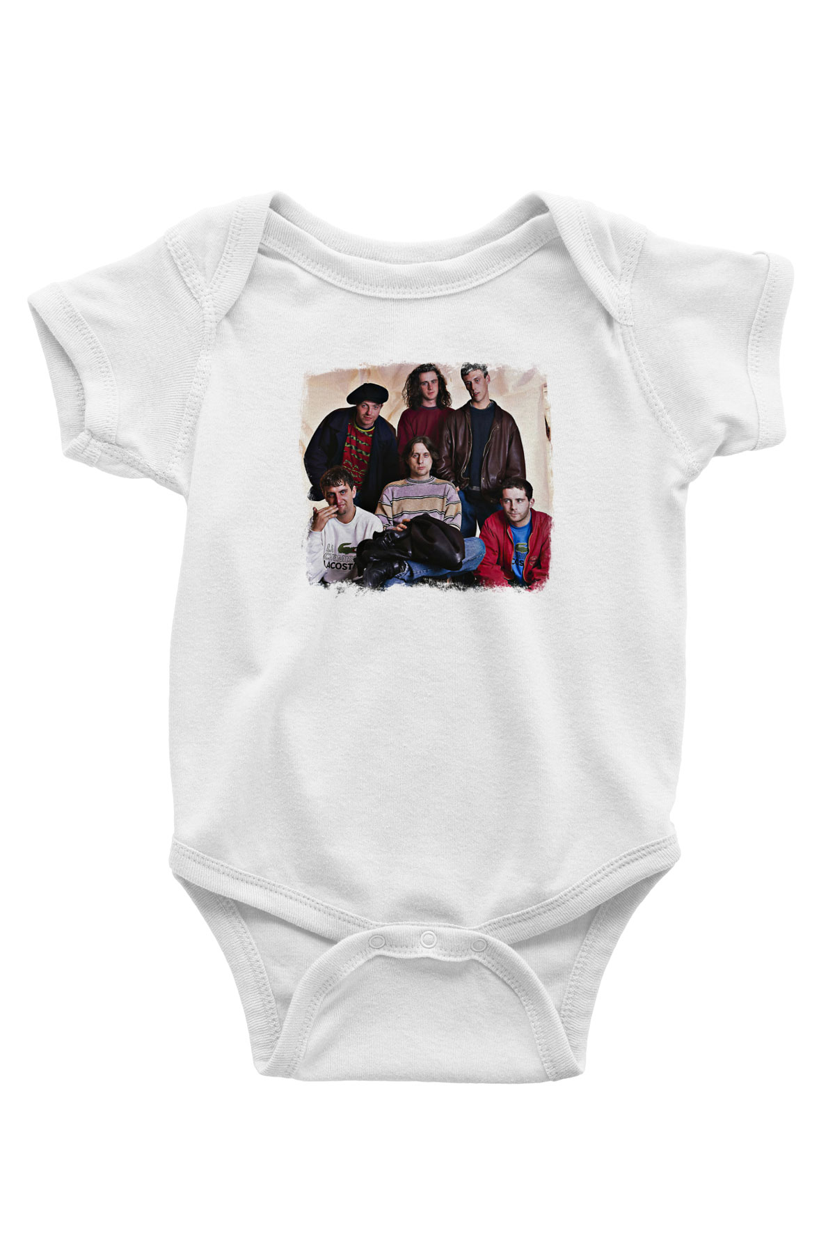 Happy Mondays Baskılı Unisex Beyaz Bebek Body - Zıbın