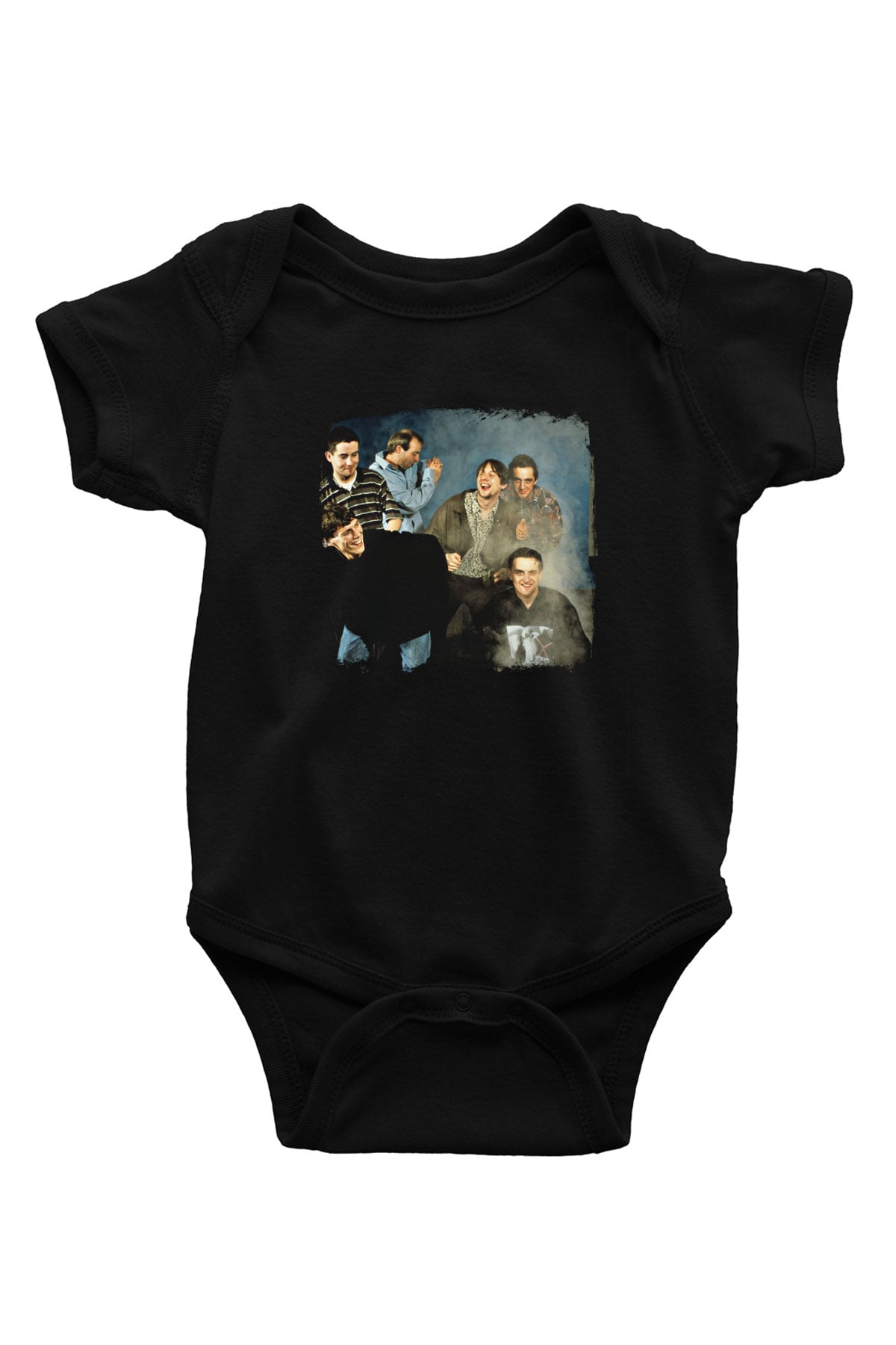 Happy Mondays Baskılı Unisex Siyah Bebek Body - Zıbın