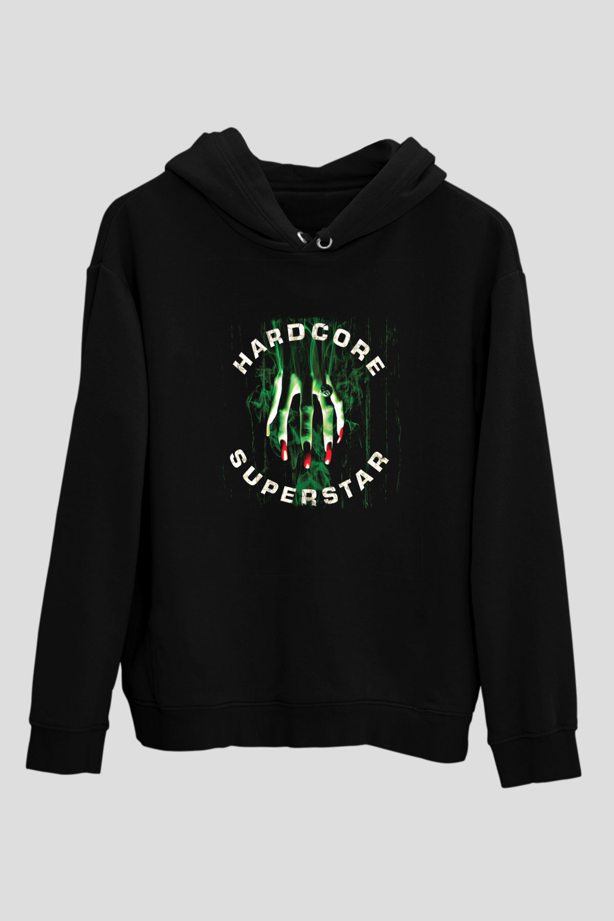 Hardcore Superstar Baskılı Unisex Siyah Hoodie