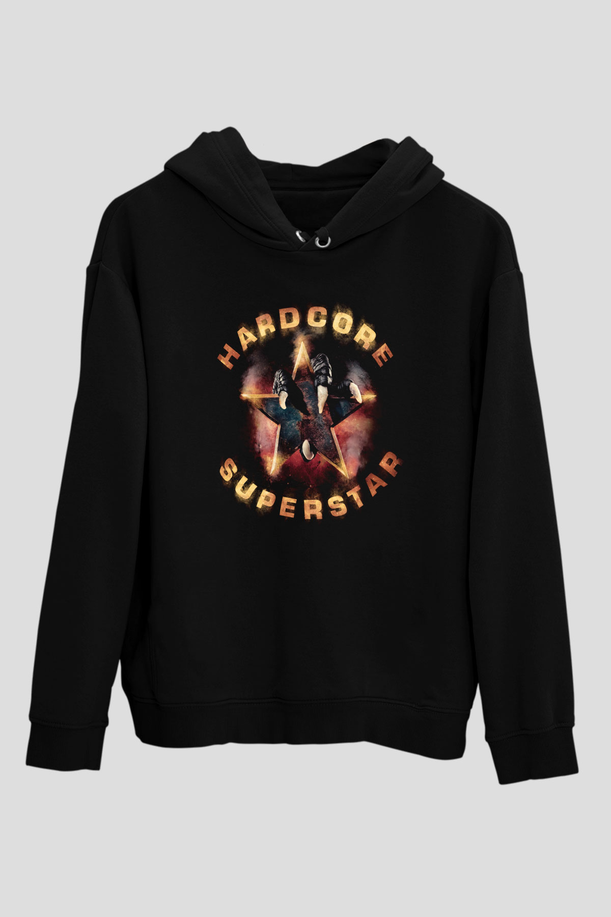 Hardcore Superstar Siyah Unisex Kapüşonlu Sweatshirt