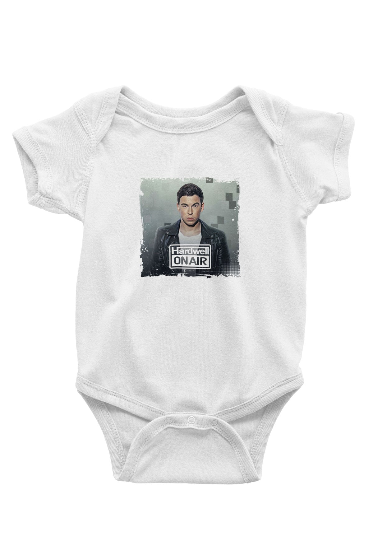 Hardwell Baskılı Beyaz Bebek Body - Zıbın