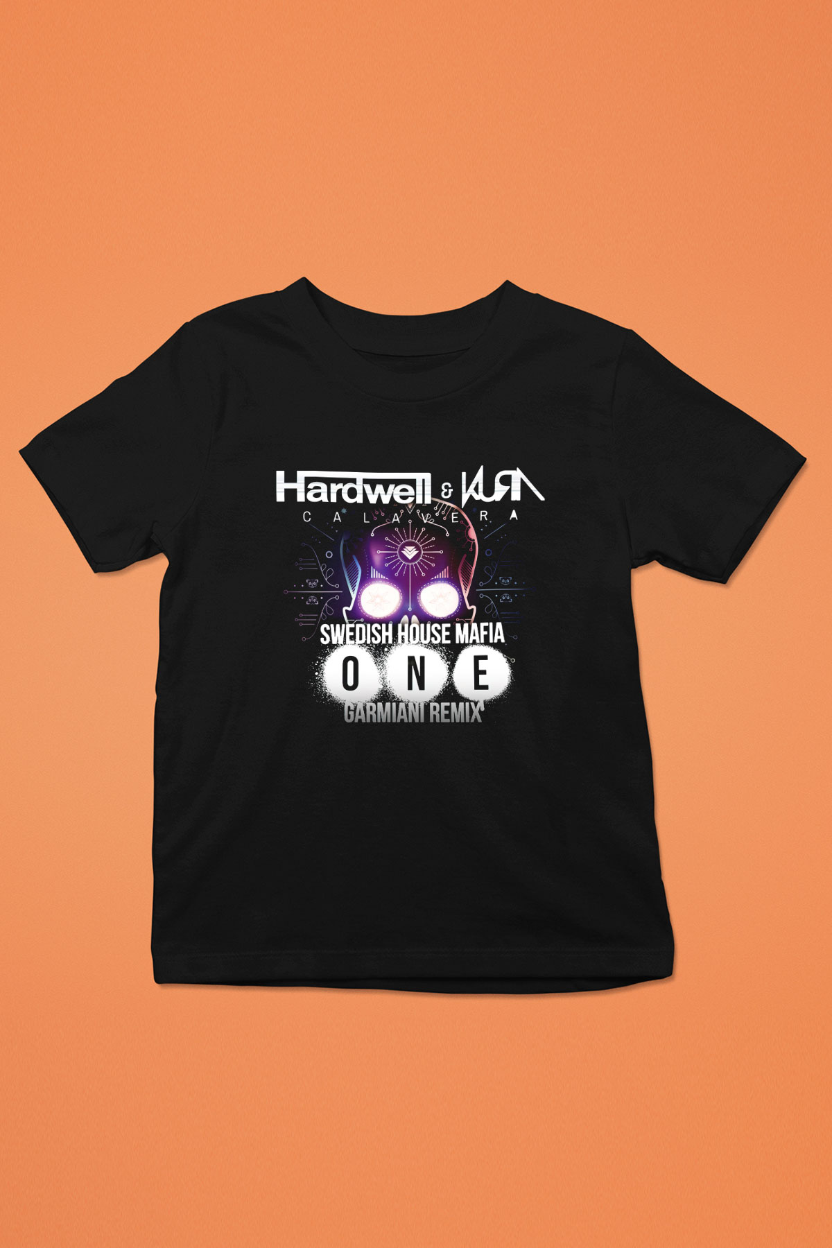 Hardwell Baskılı Siyah Unisex Çocuk Tişört