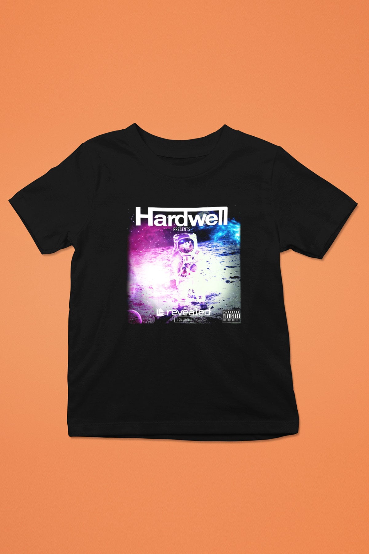 Hardwell Baskılı Siyah Unisex Çocuk Tişört