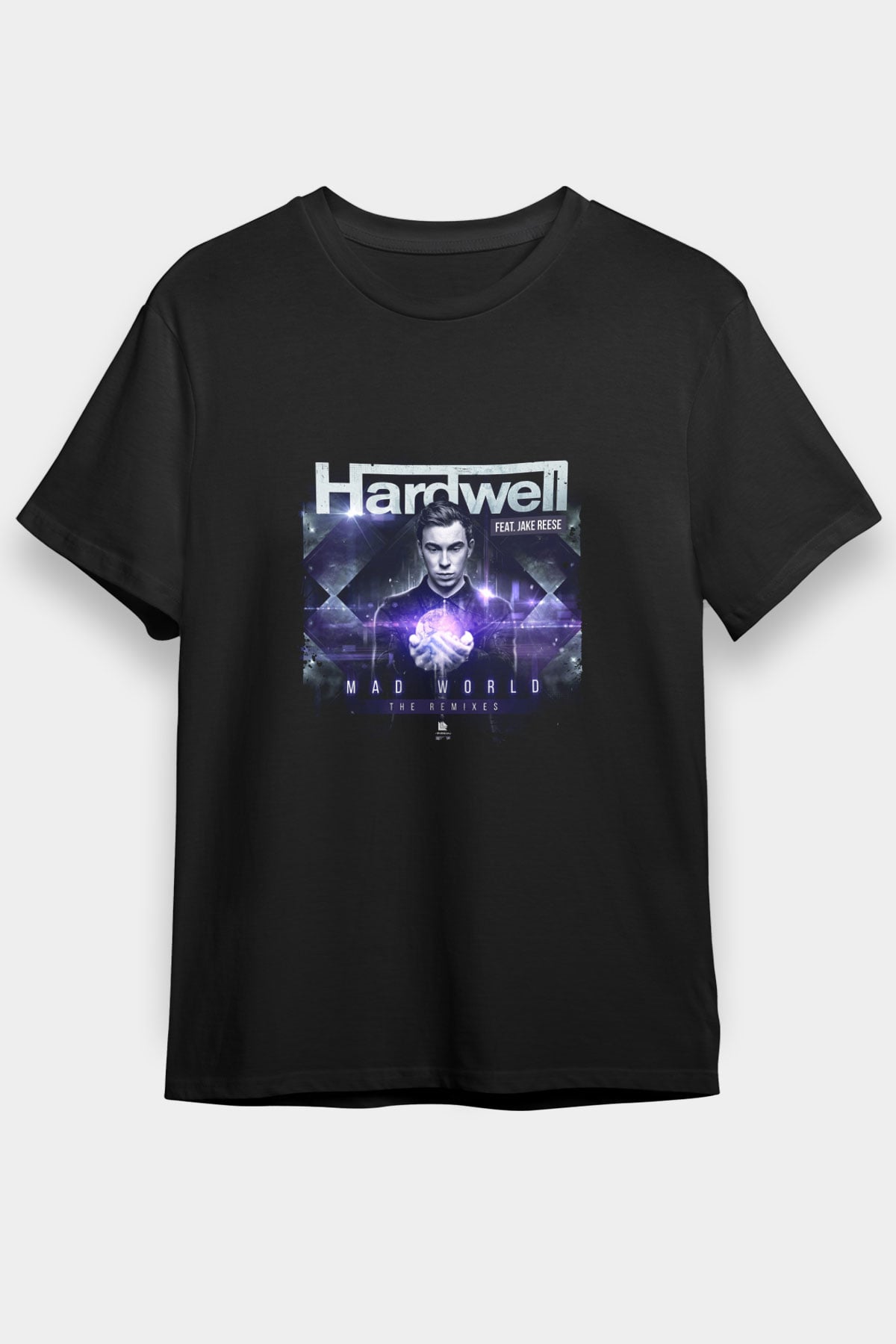 Hardwell Baskılı Unisex Siyah Tişört