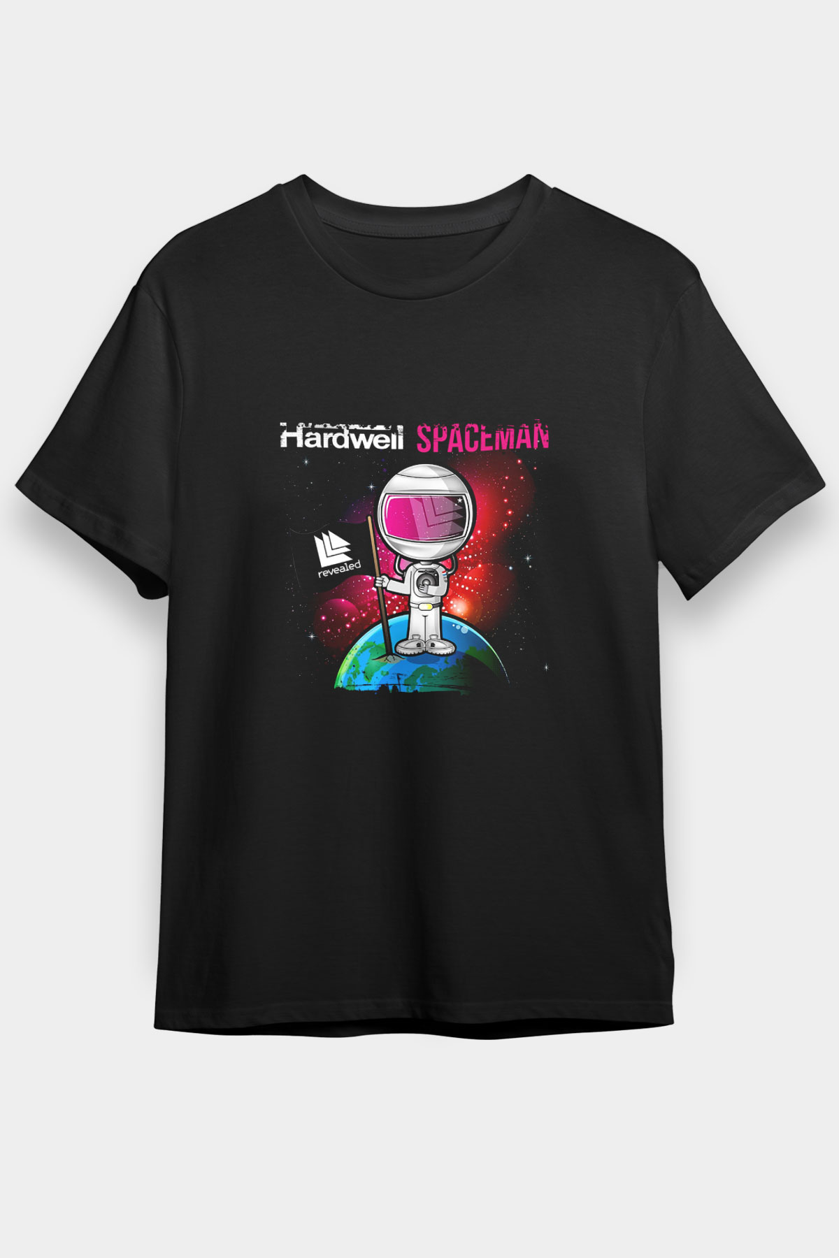 Hardwell Baskılı Unisex Siyah Tişört