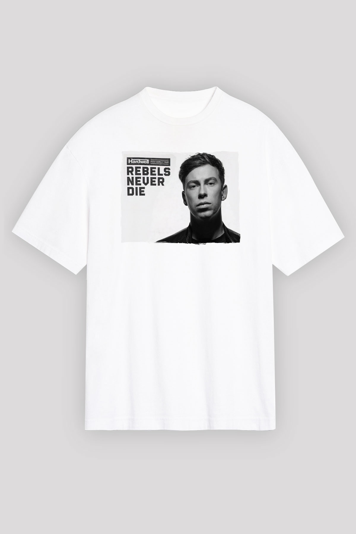Hardwell Beyaz Unisex Tişört T-Shirt - TişörtFabrikası