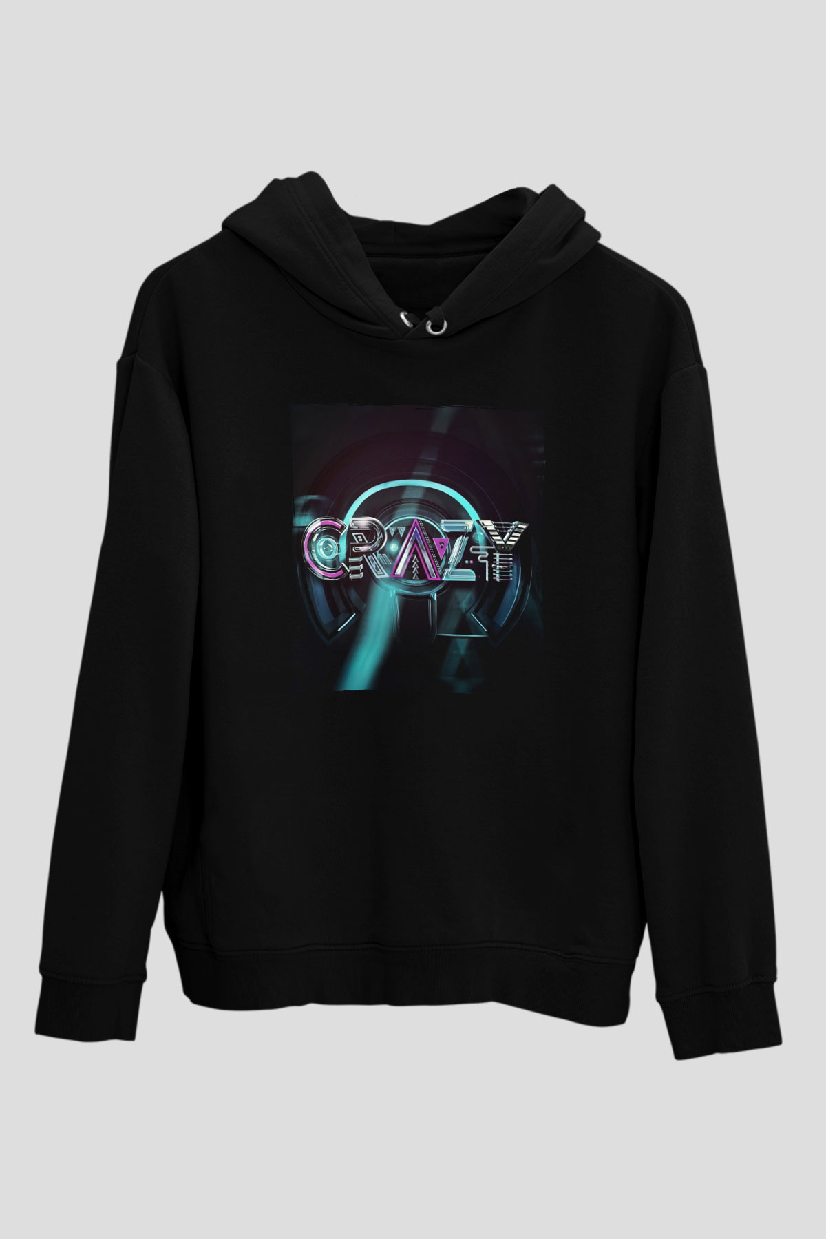 Hardwell Siyah Unisex Kapüşonlu Sweatshirt