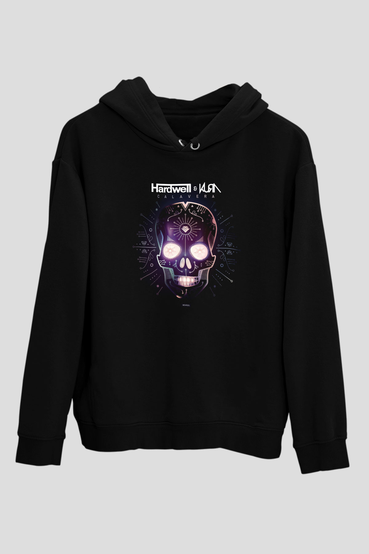 Hardwell Siyah Unisex Kapüşonlu Sweatshirt