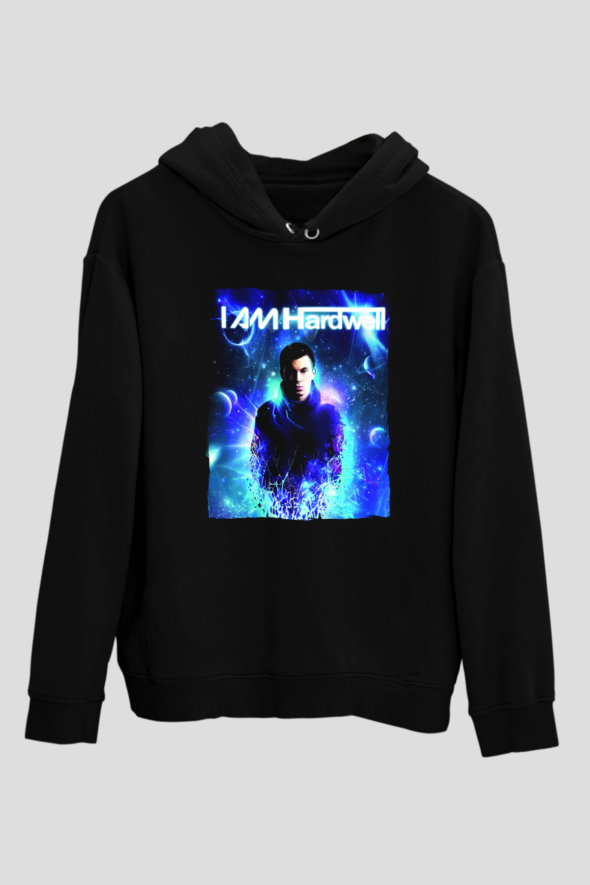 Hardwell Siyah Unisex Kapüşonlu Sweatshirt
