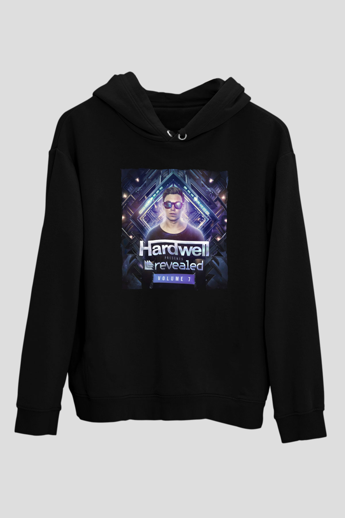 Hardwell Siyah Unisex Kapüşonlu Sweatshirt