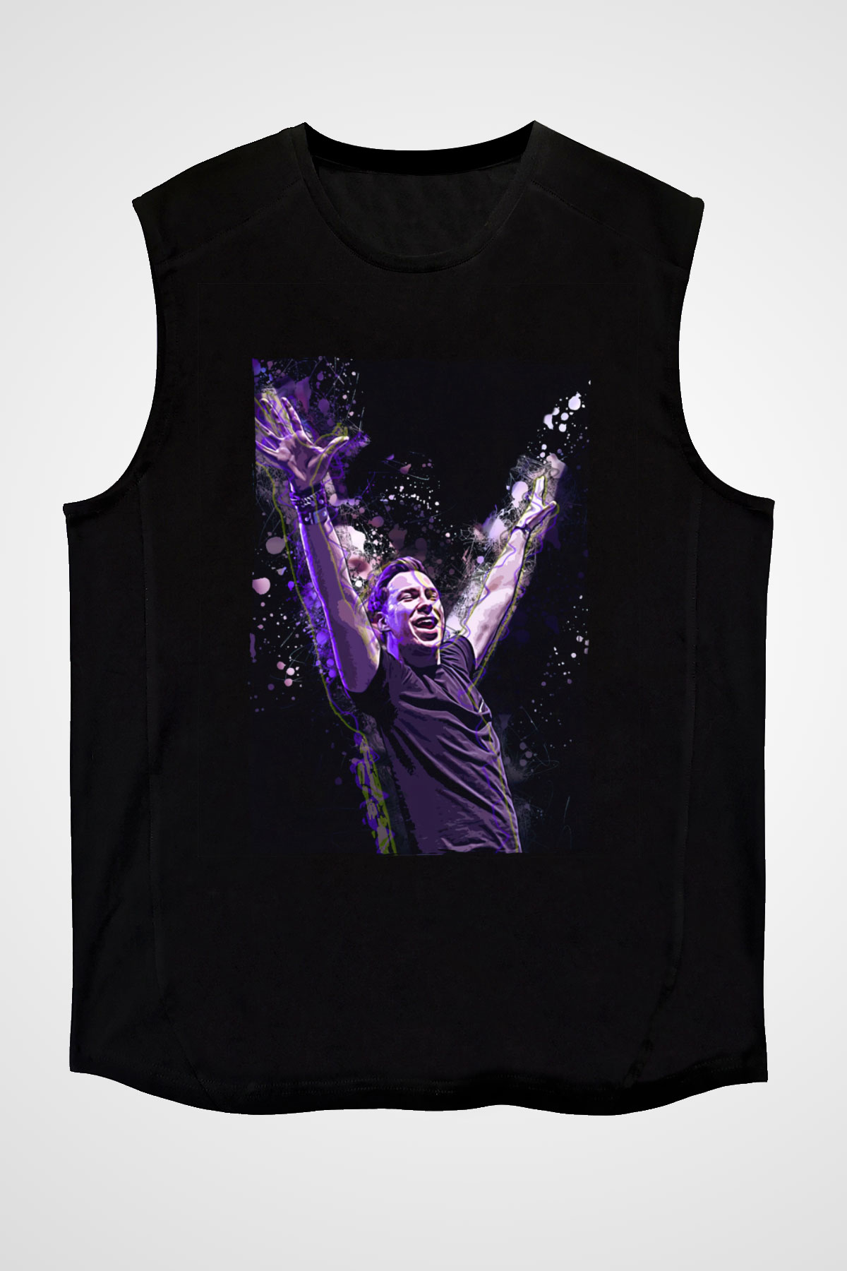 Hardwell Siyah Unisex Kolsuz Tişört