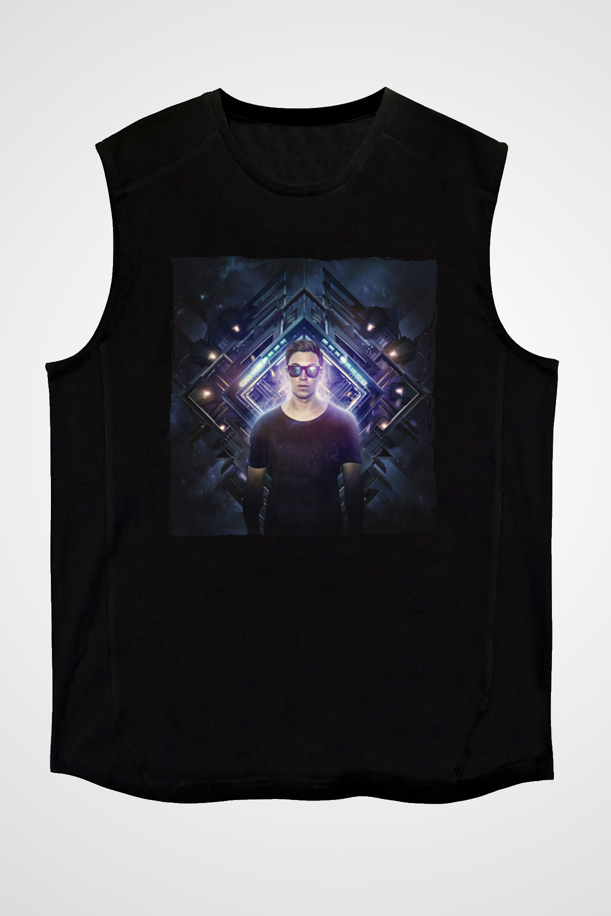 Hardwell Siyah Unisex Kolsuz Tişört
