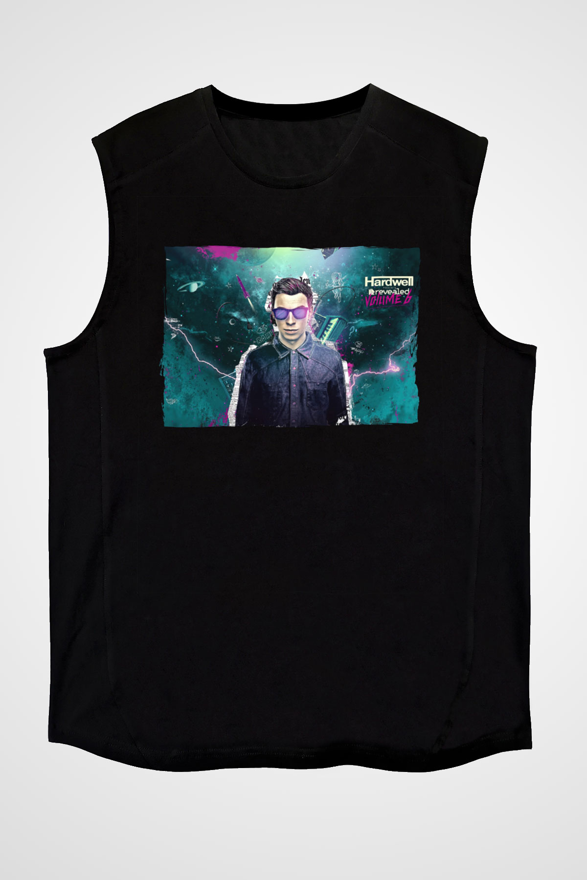 Hardwell Siyah Unisex Kolsuz Tişört