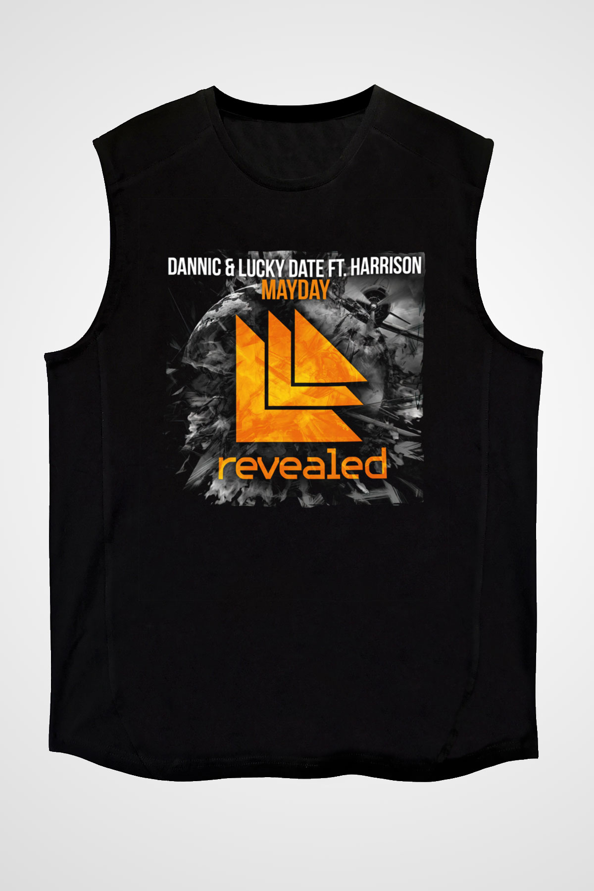 Hardwell Siyah Unisex Kolsuz Tişört