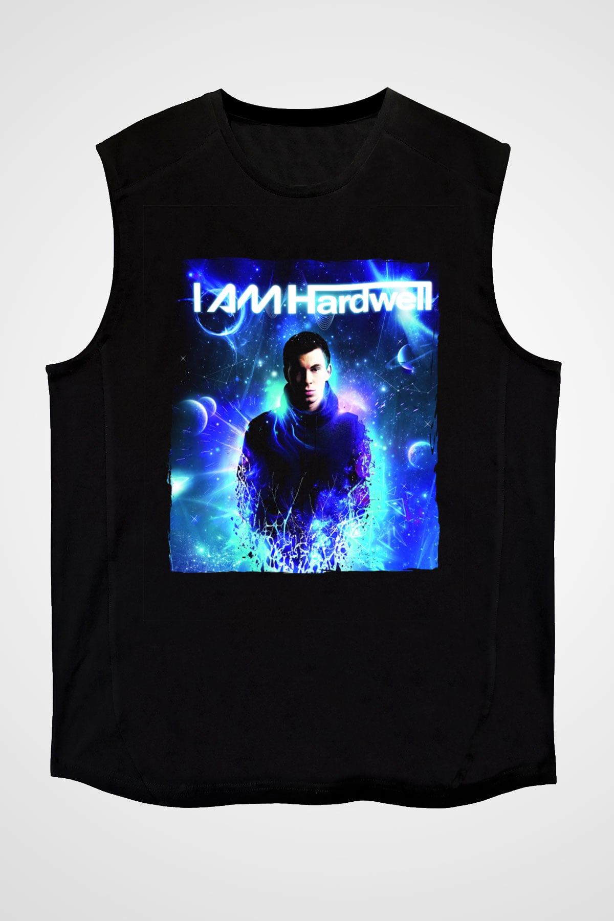 Hardwell Siyah Unisex Kolsuz Tişört