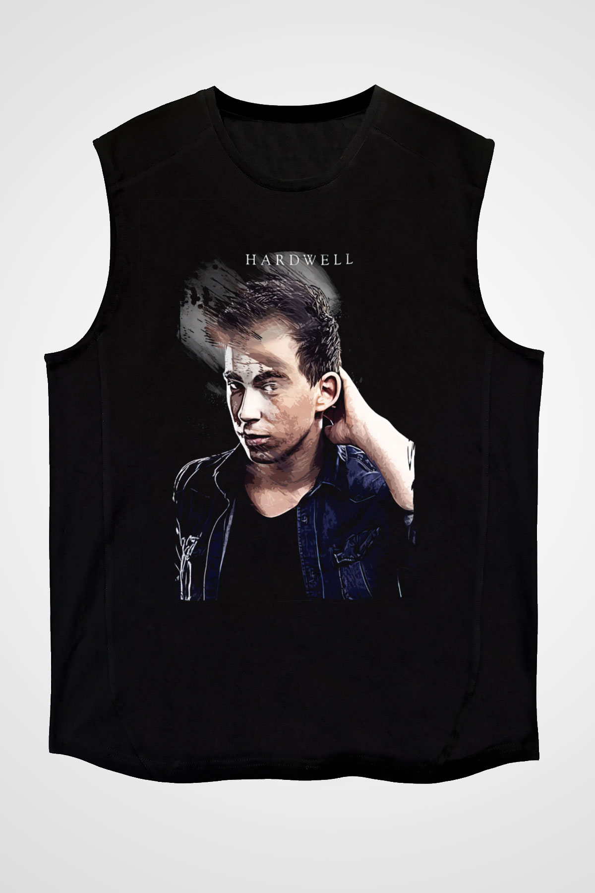 Hardwell Siyah Unisex Kolsuz Tişört