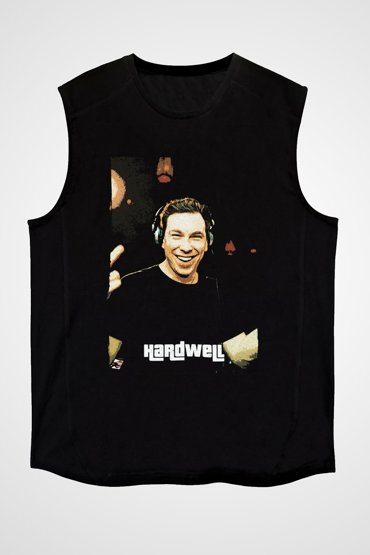Hardwell Siyah Unisex Kolsuz Tişört