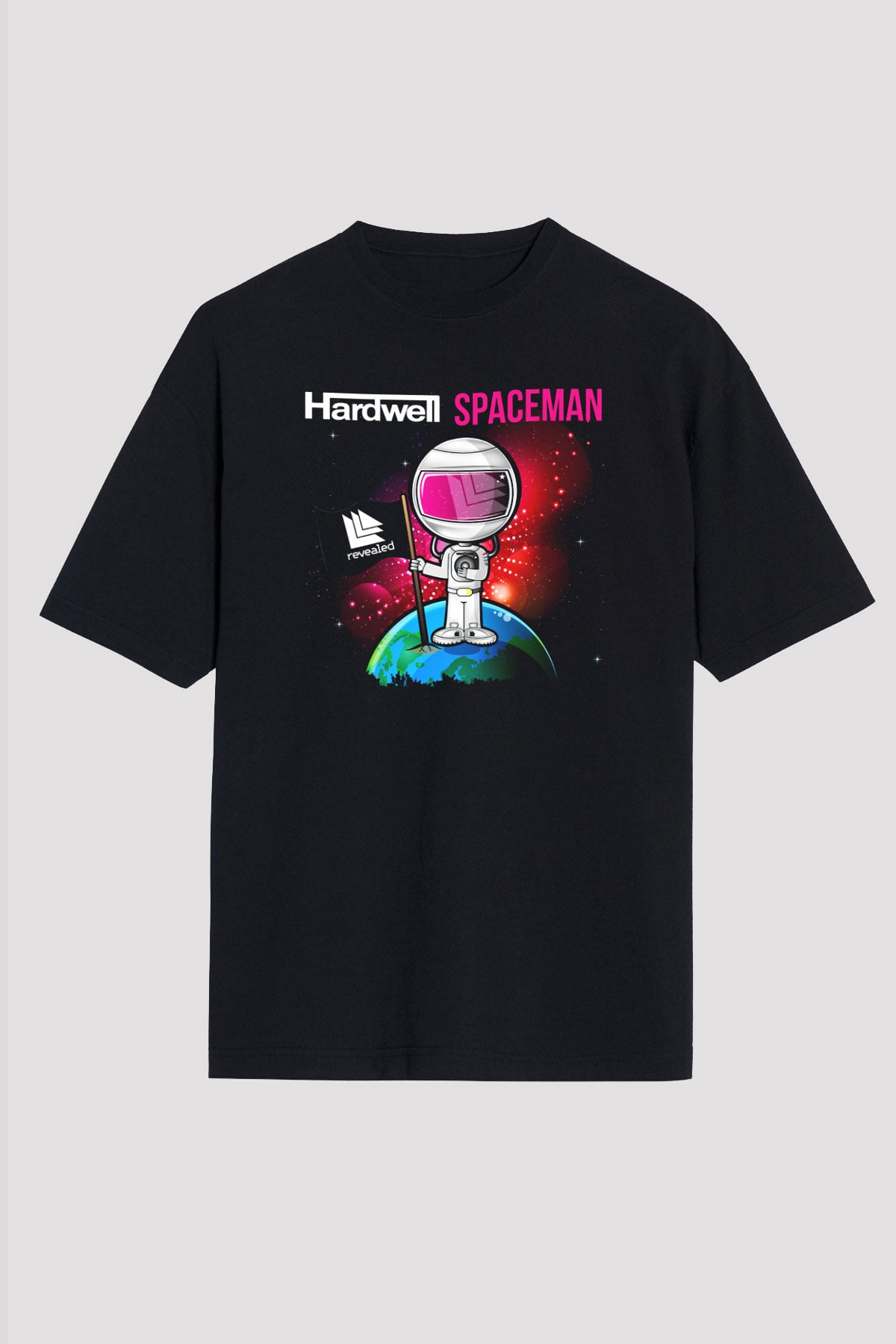 Hardwell Siyah Unisex Oversize Tişört T-Shirt