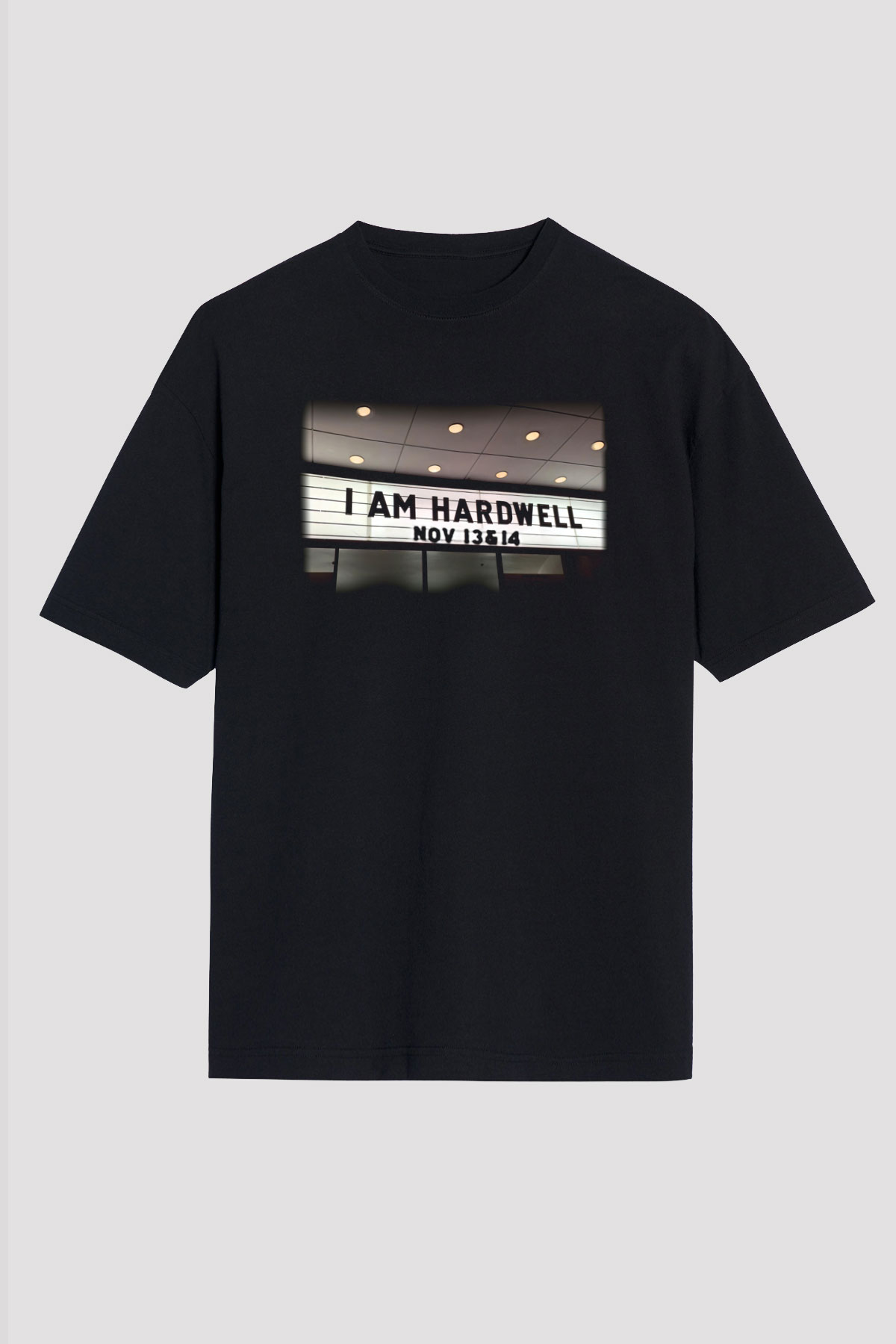 Hardwell Siyah Unisex Oversize Tişört T-Shirt