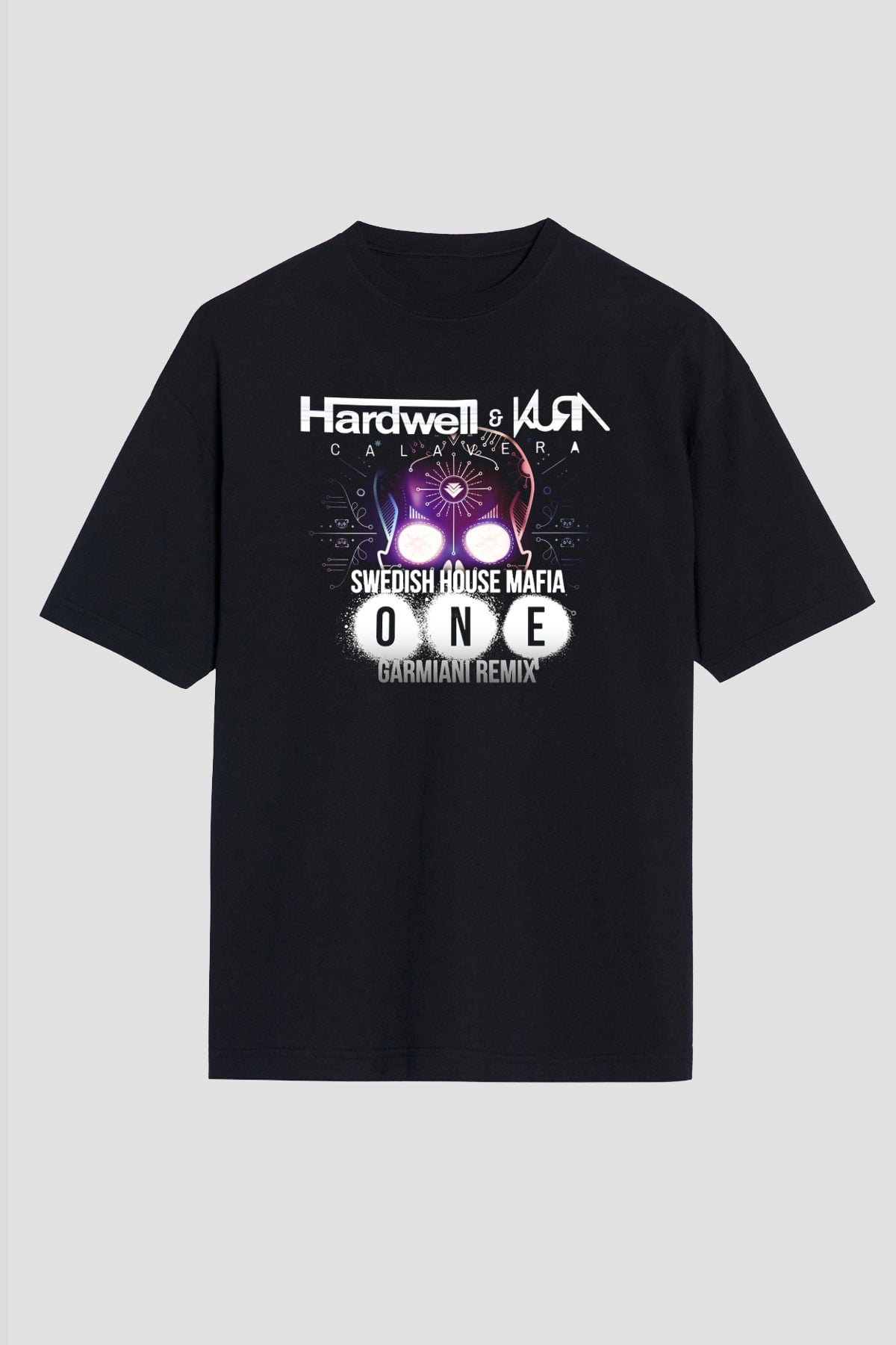 Hardwell Siyah Unisex Oversize Tişört T-Shirt