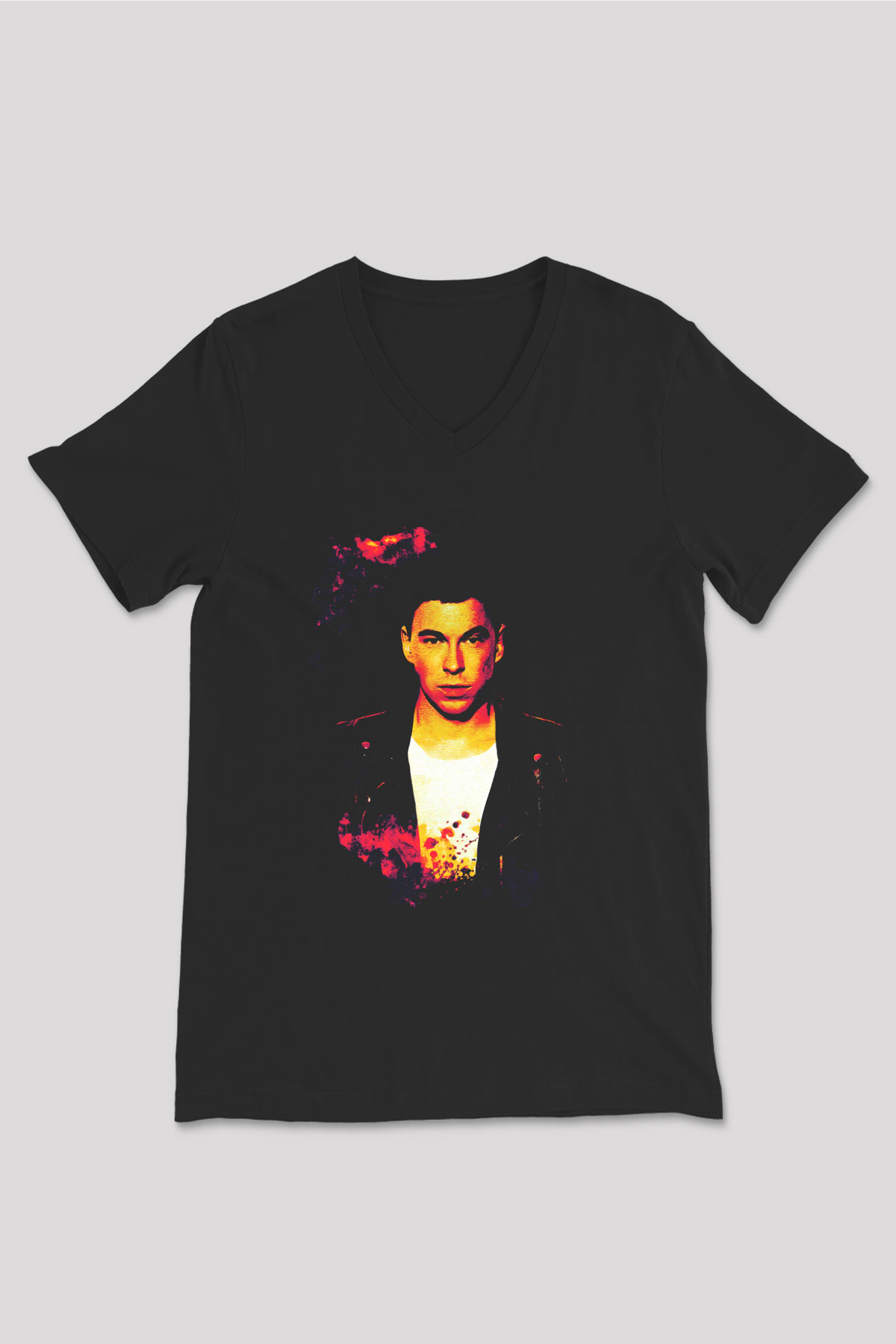 Hardwell Siyah Unisex V Yaka Tişört
