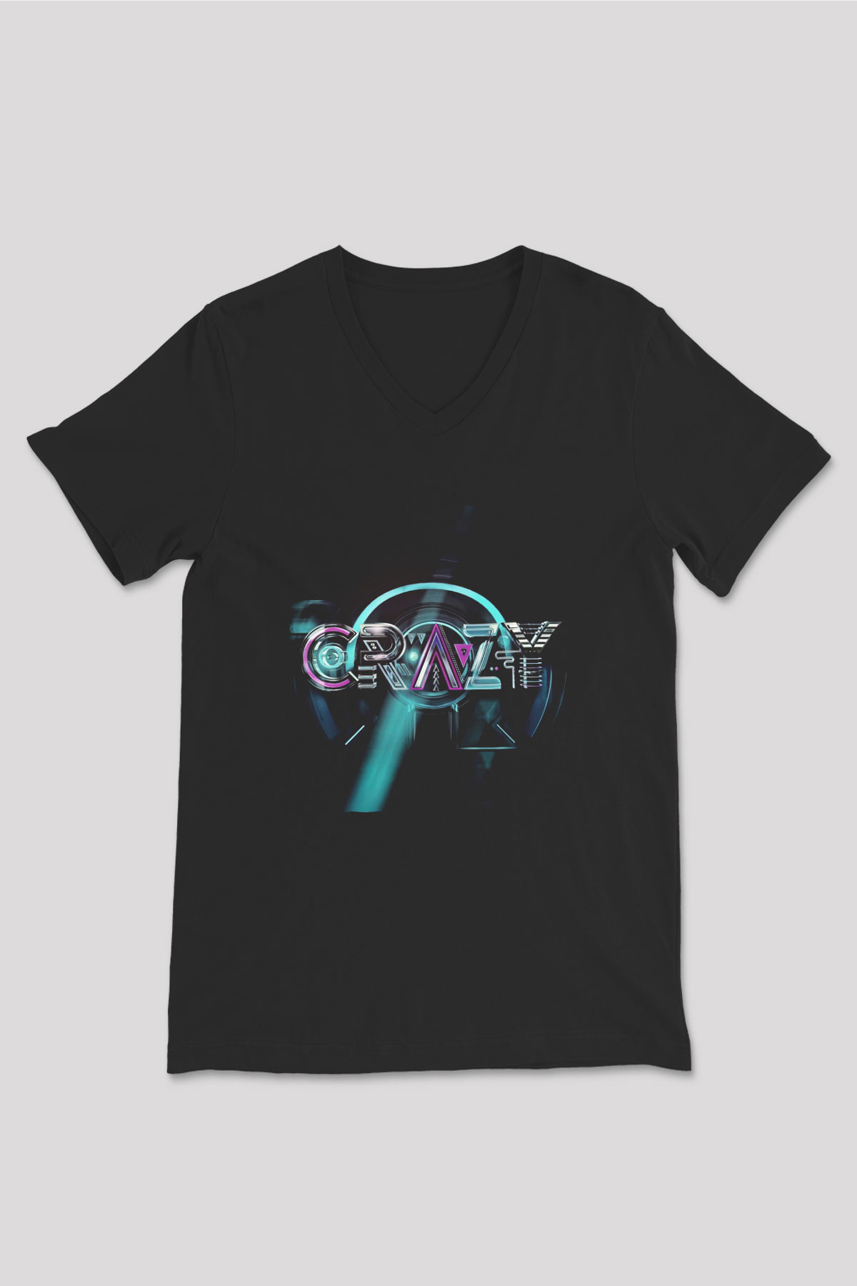 Hardwell Siyah Unisex V Yaka Tişört