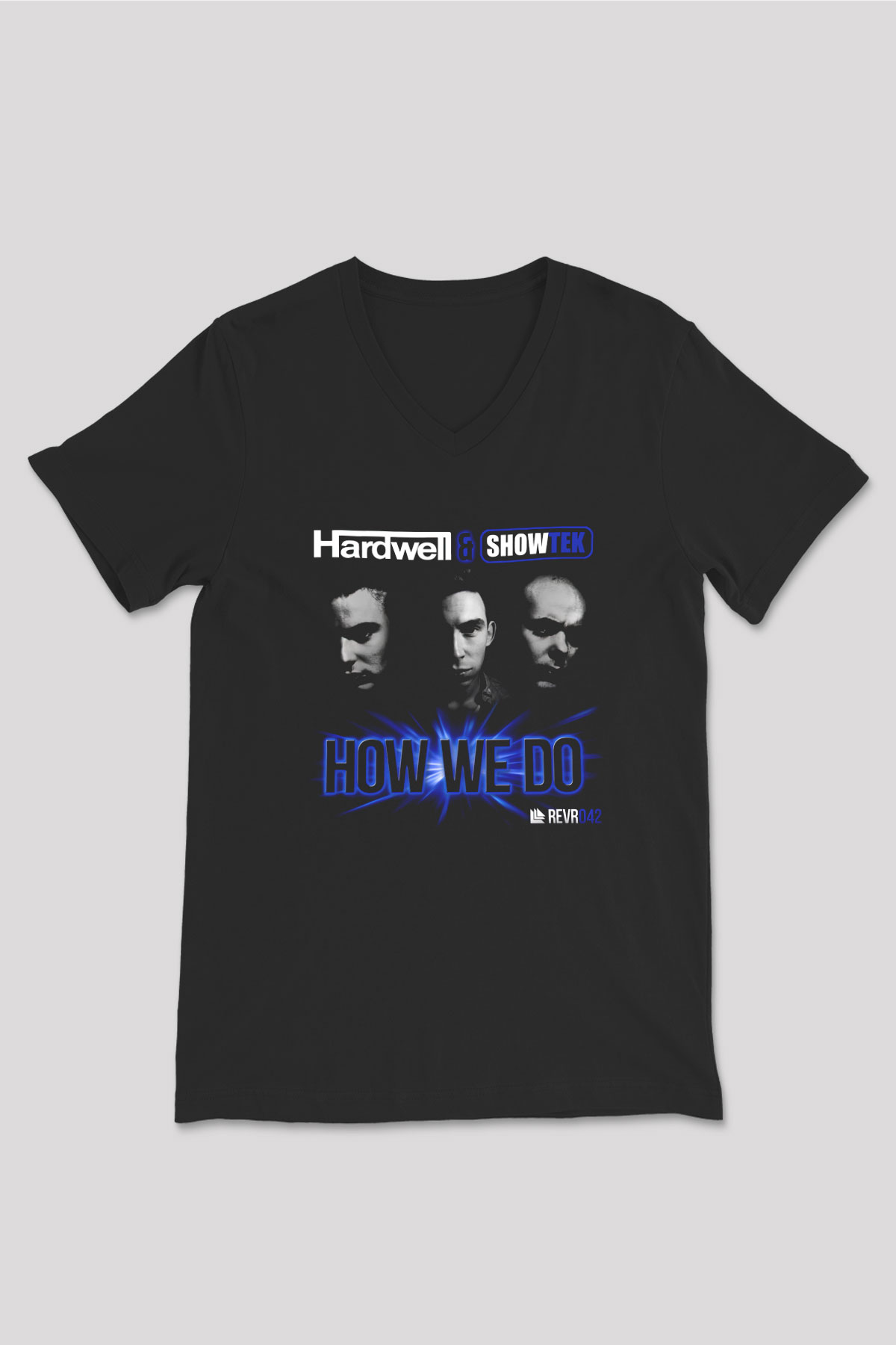 Hardwell Siyah Unisex V Yaka Tişört