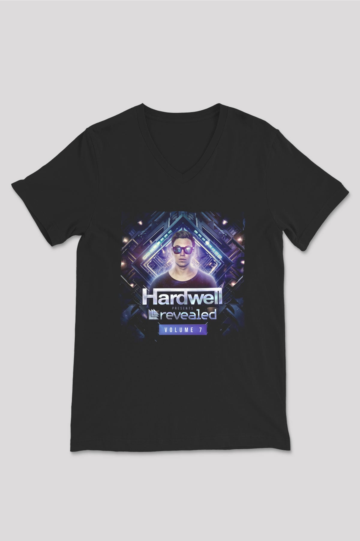 Hardwell Siyah Unisex V Yaka Tişört