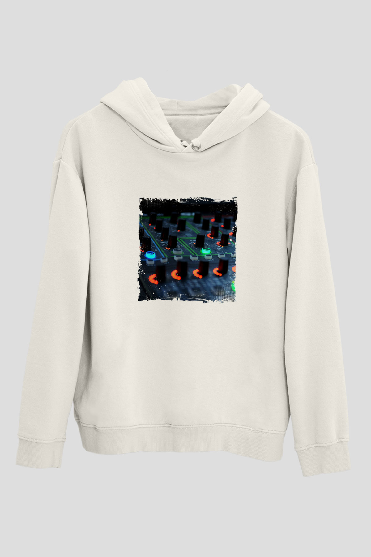 HardwellBaskılı Beyaz Hoodie