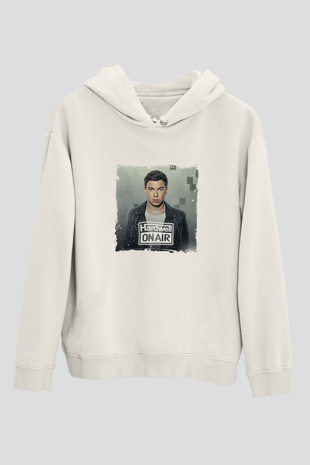 HardwellBaskılı Beyaz Hoodie