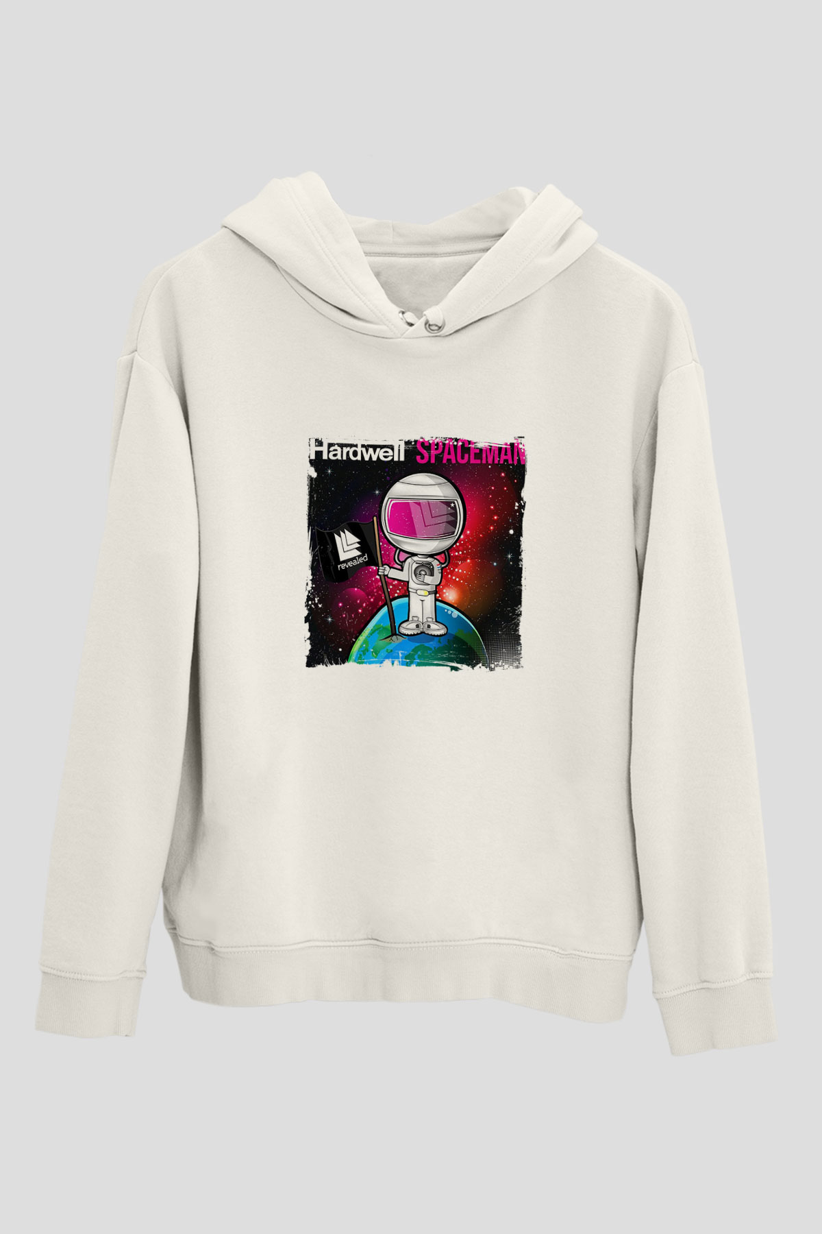 HardwellBaskılı Beyaz Hoodie