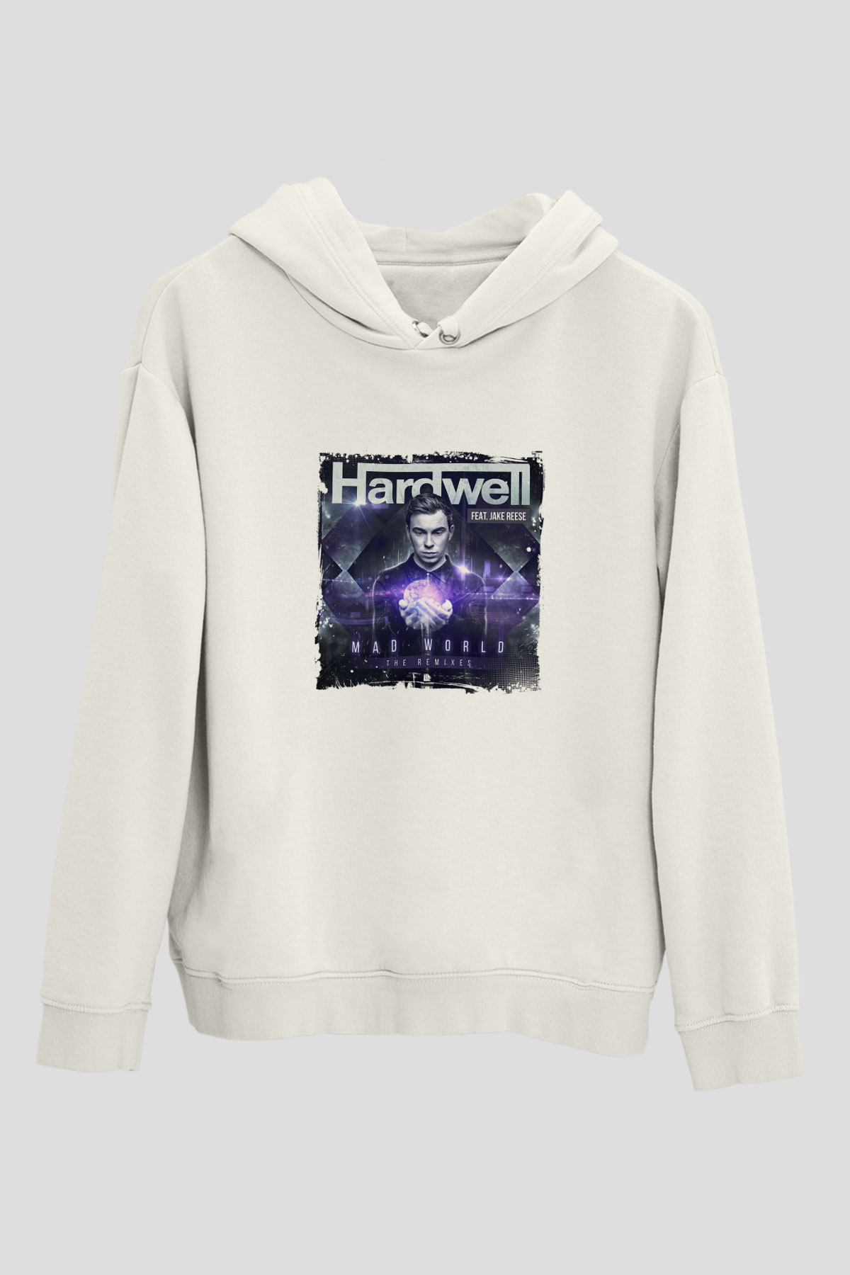 HardwellBaskılı Beyaz Hoodie