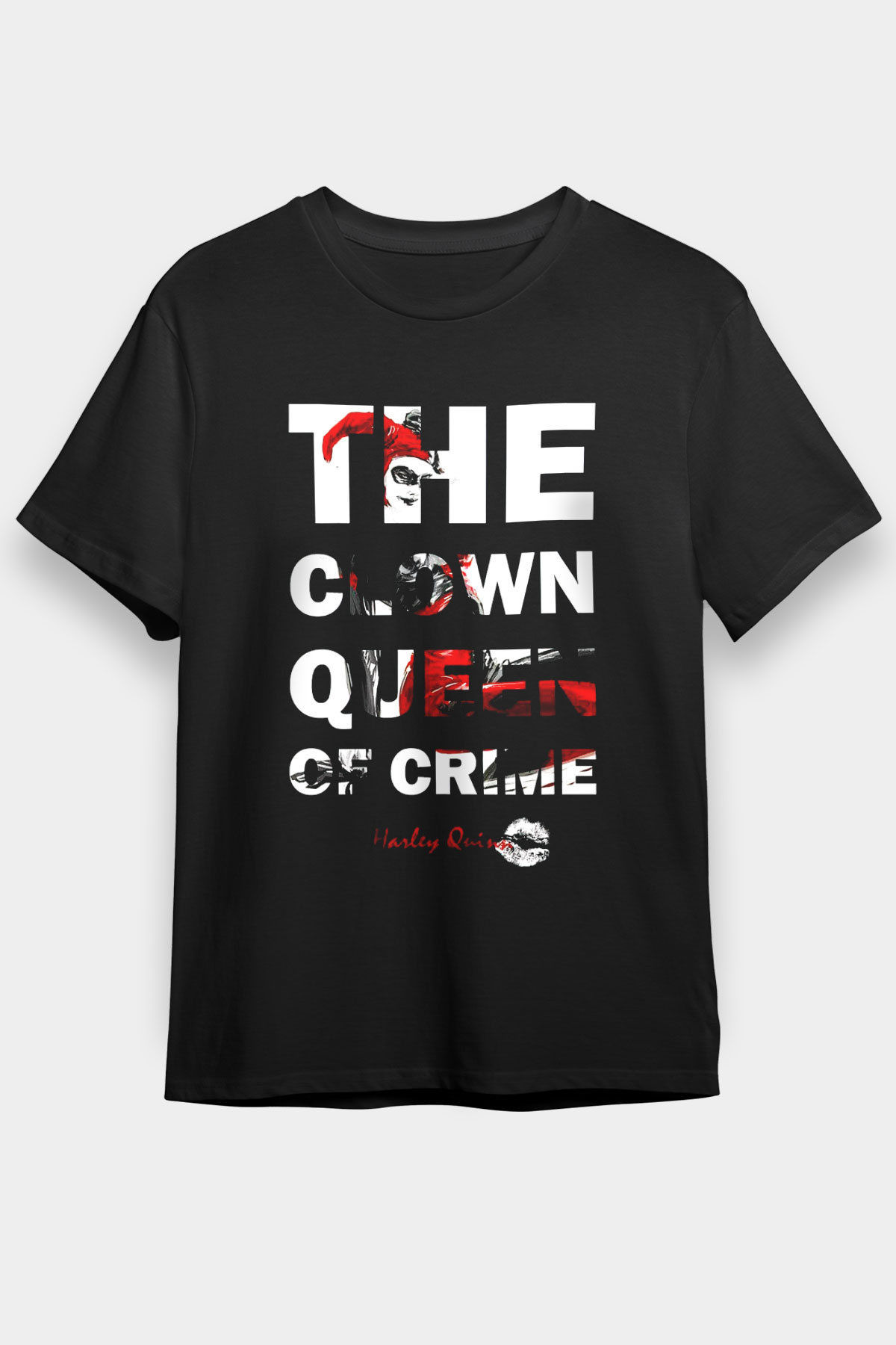 Harley Quinn Siyah Unisex Graphic Tee - STREETWEAR