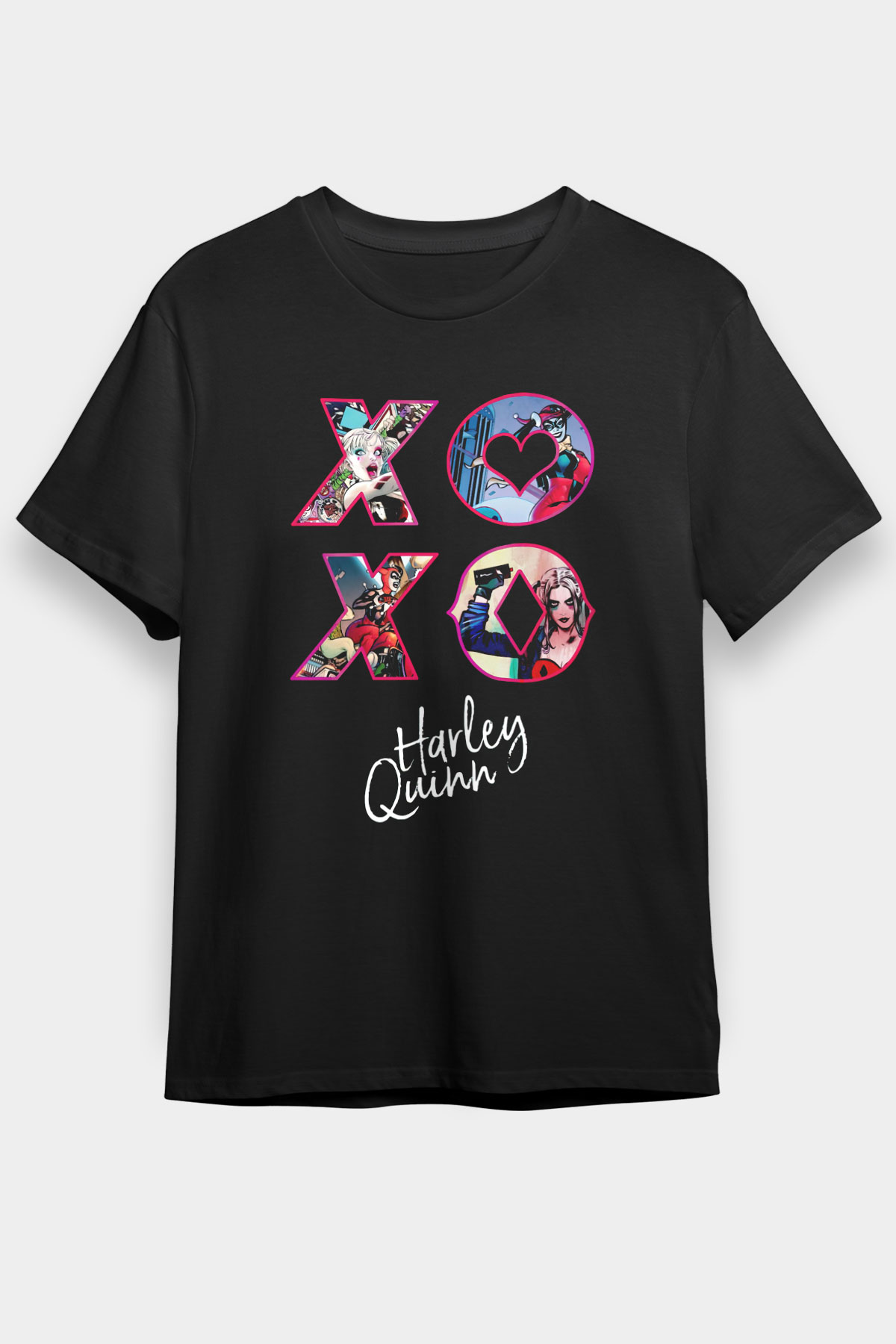 Harley Quinn Siyah Unisex Graphic Tee - STREETWEAR