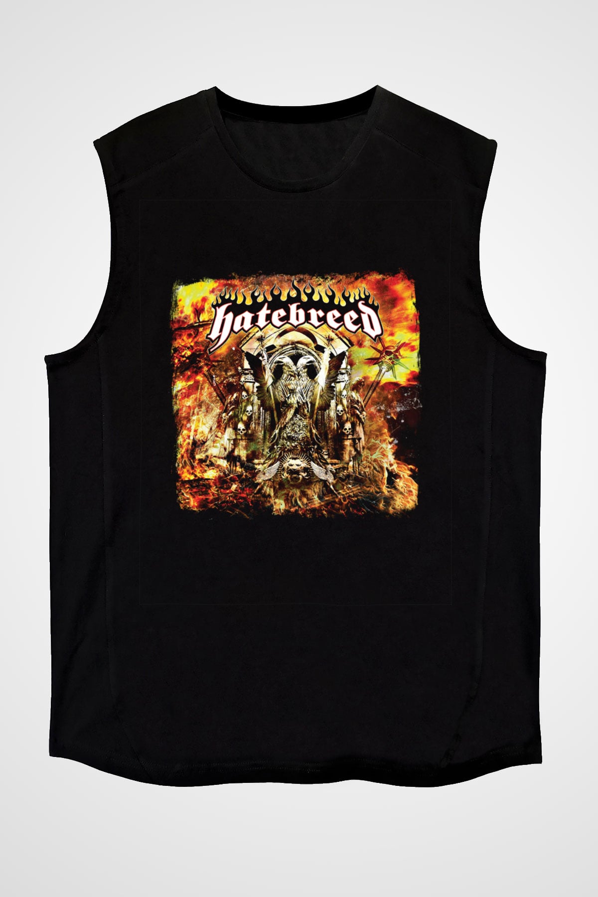 Hatebreed Baskılı Unisex Siyah Kolsuz Tişört