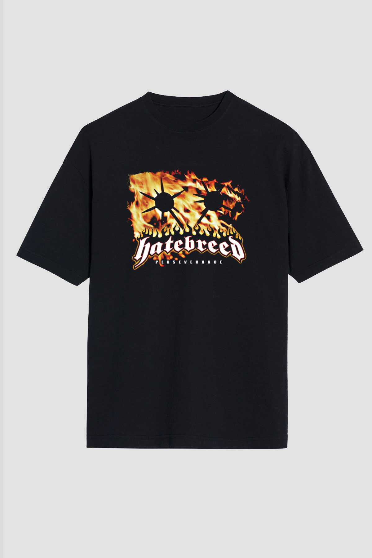 Hatebreed Baskılı Unisex Siyah Oversize Tişört