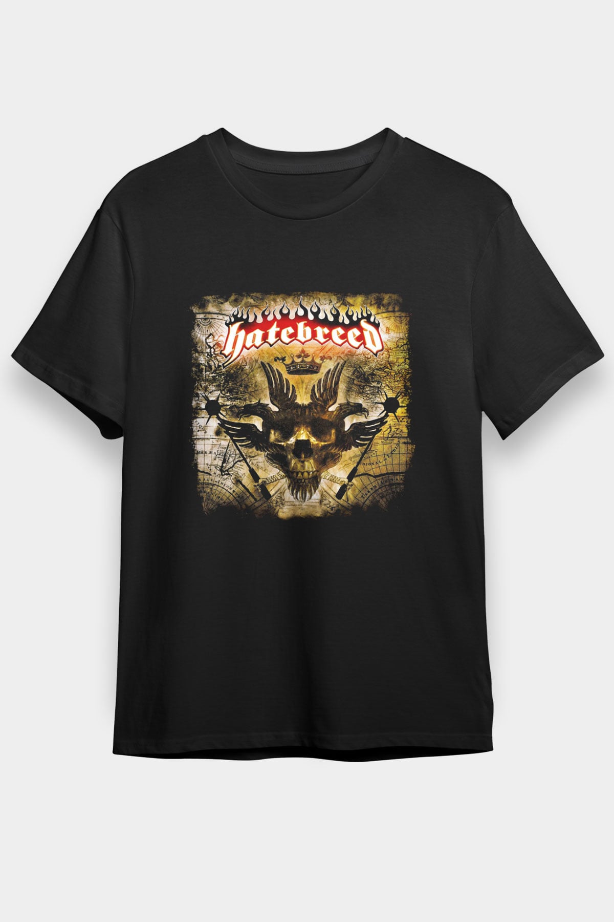 Hatebreed Baskılı Unisex Siyah Tişört