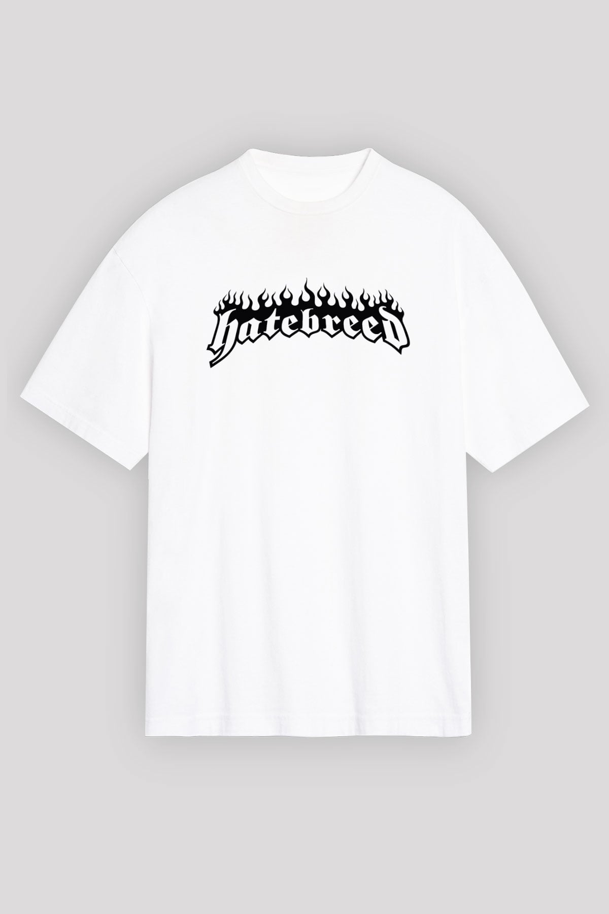 Hatebreed Beyaz Unisex Oversize Tişört T-Shirt