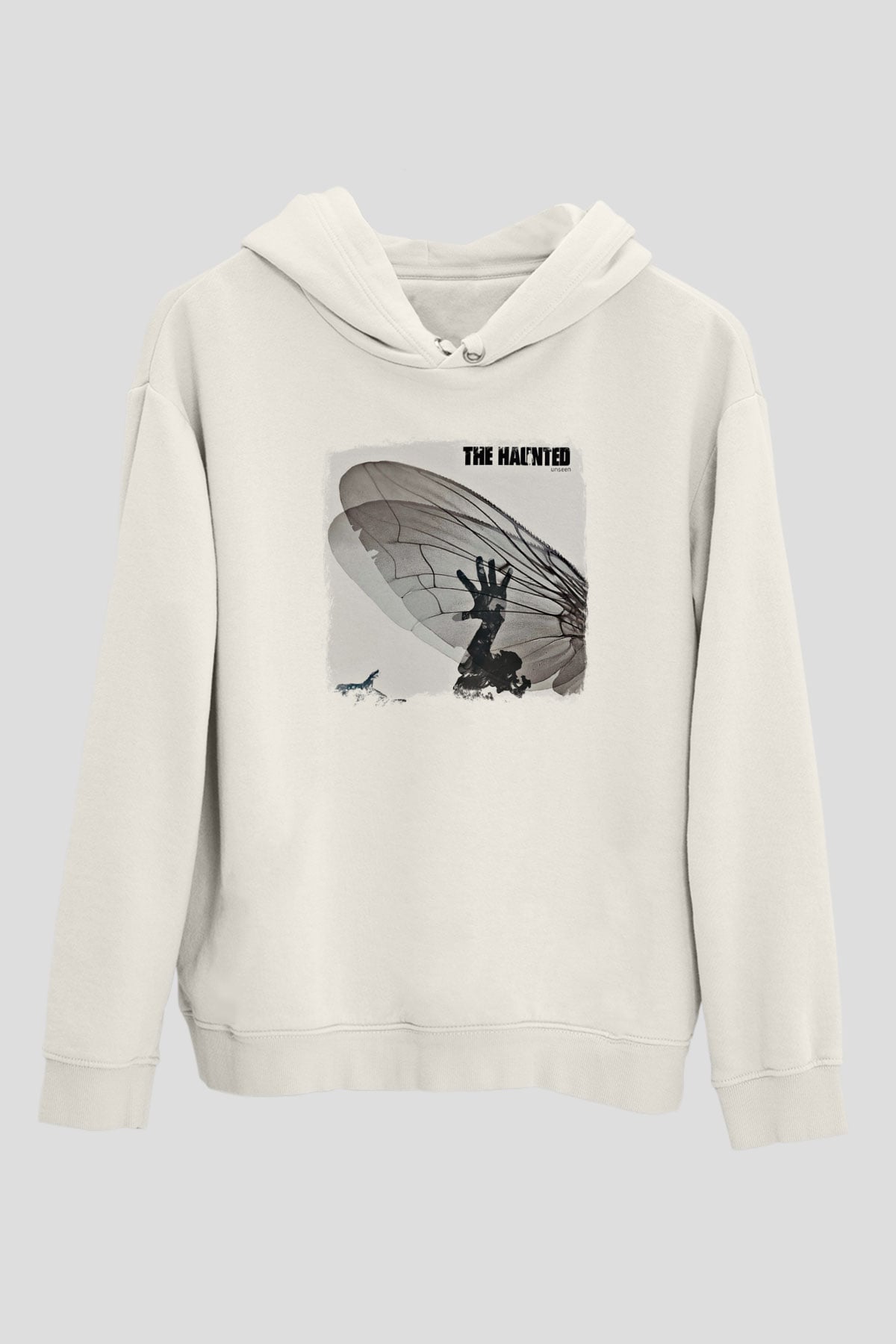 Haunted (The) Baskılı Unisex Beyaz Hoodie