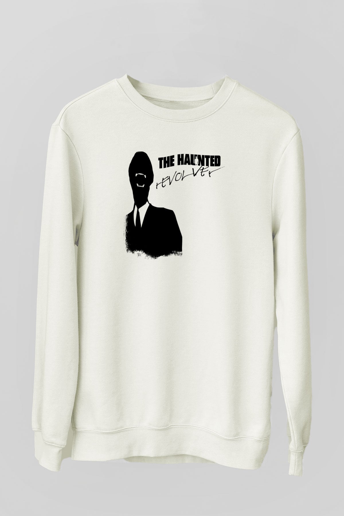 Haunted (The) Baskılı Unisex Beyaz Sweatshirt