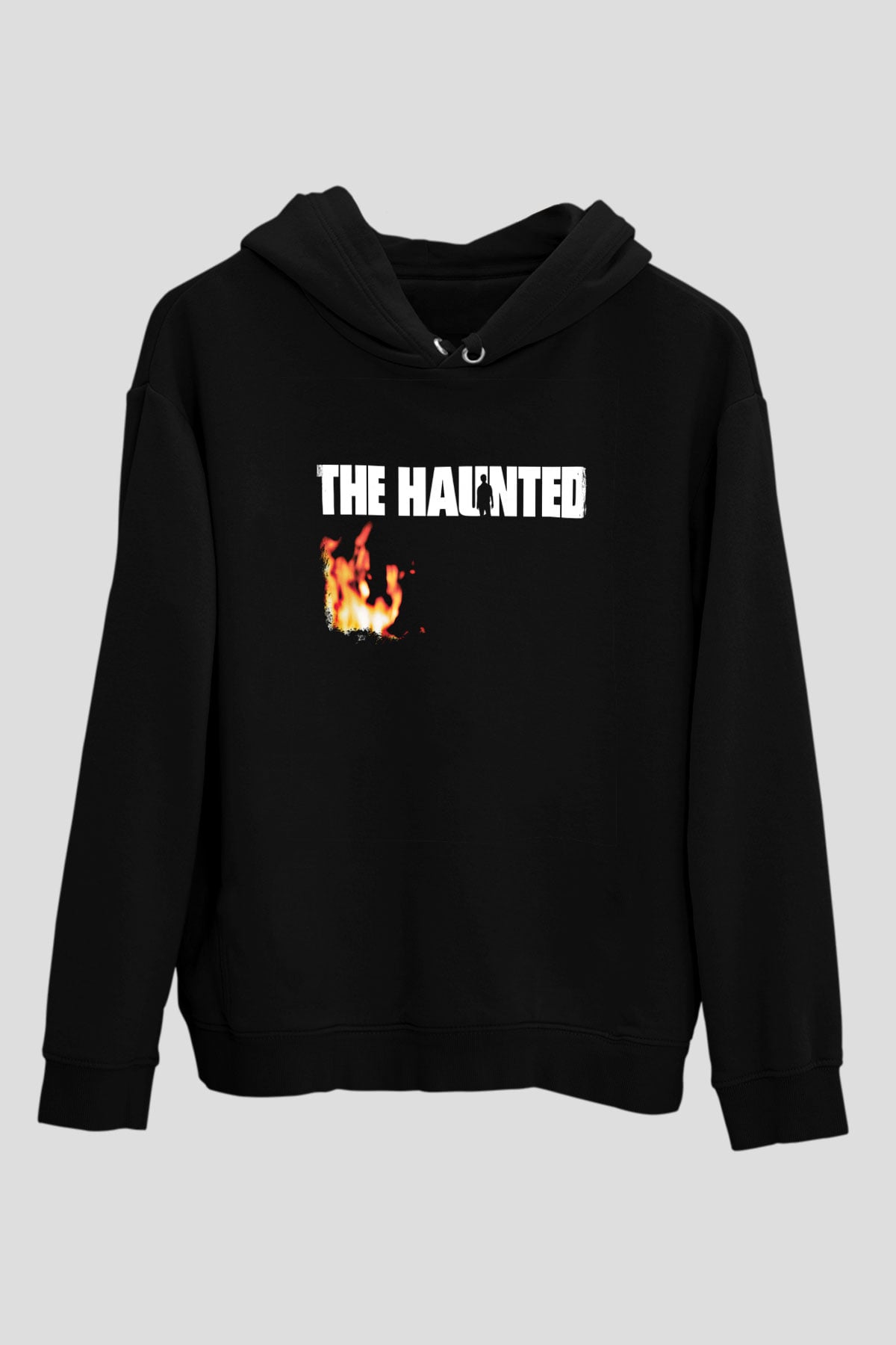 Haunted (The) Baskılı Unisex Siyah Hoodie