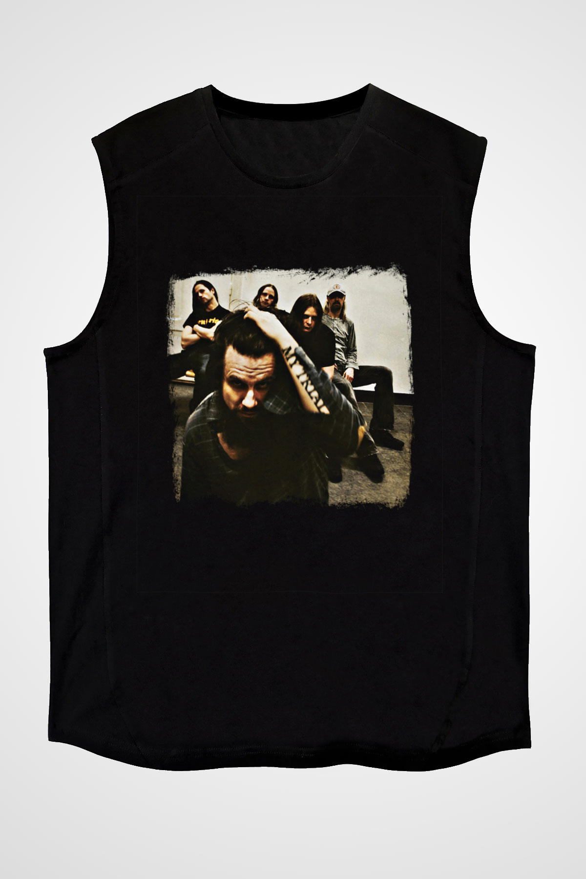 Haunted (The) Baskılı Unisex Siyah Kolsuz Tişört