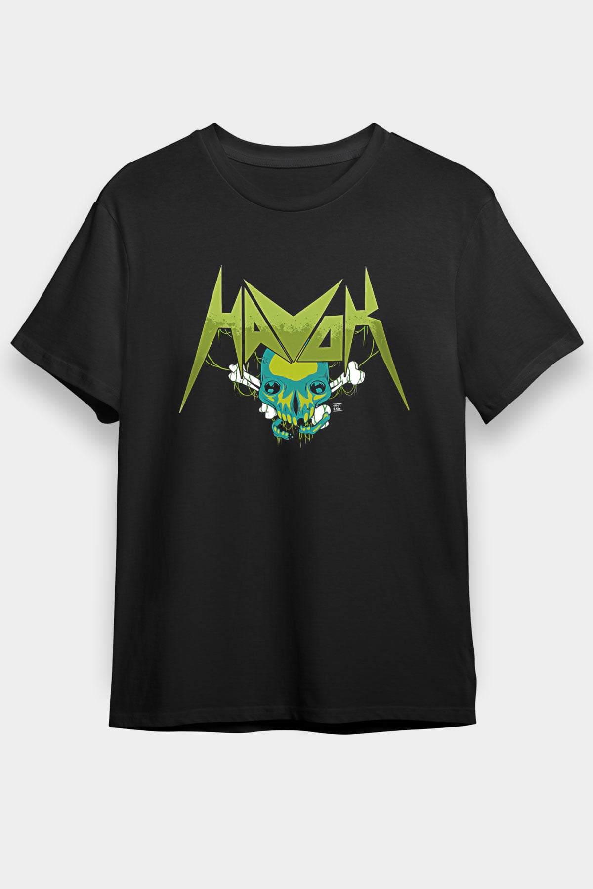 Havok Baskılı Unisex Siyah Tişört - Tshirt