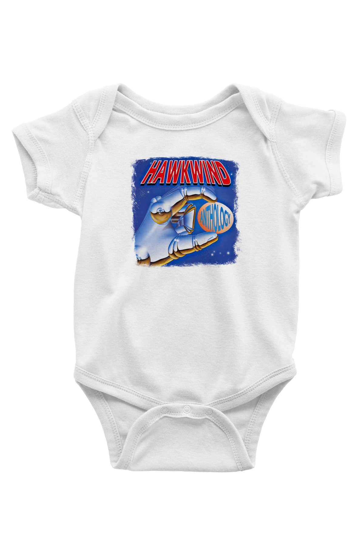 Hawkwind Baskılı Unisex Beyaz Bebek Body - Zıbın