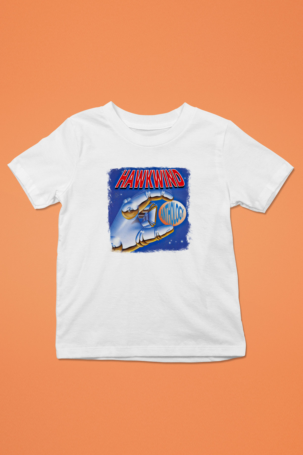 Hawkwind Baskılı Unisex Beyaz Çocuk Tişört